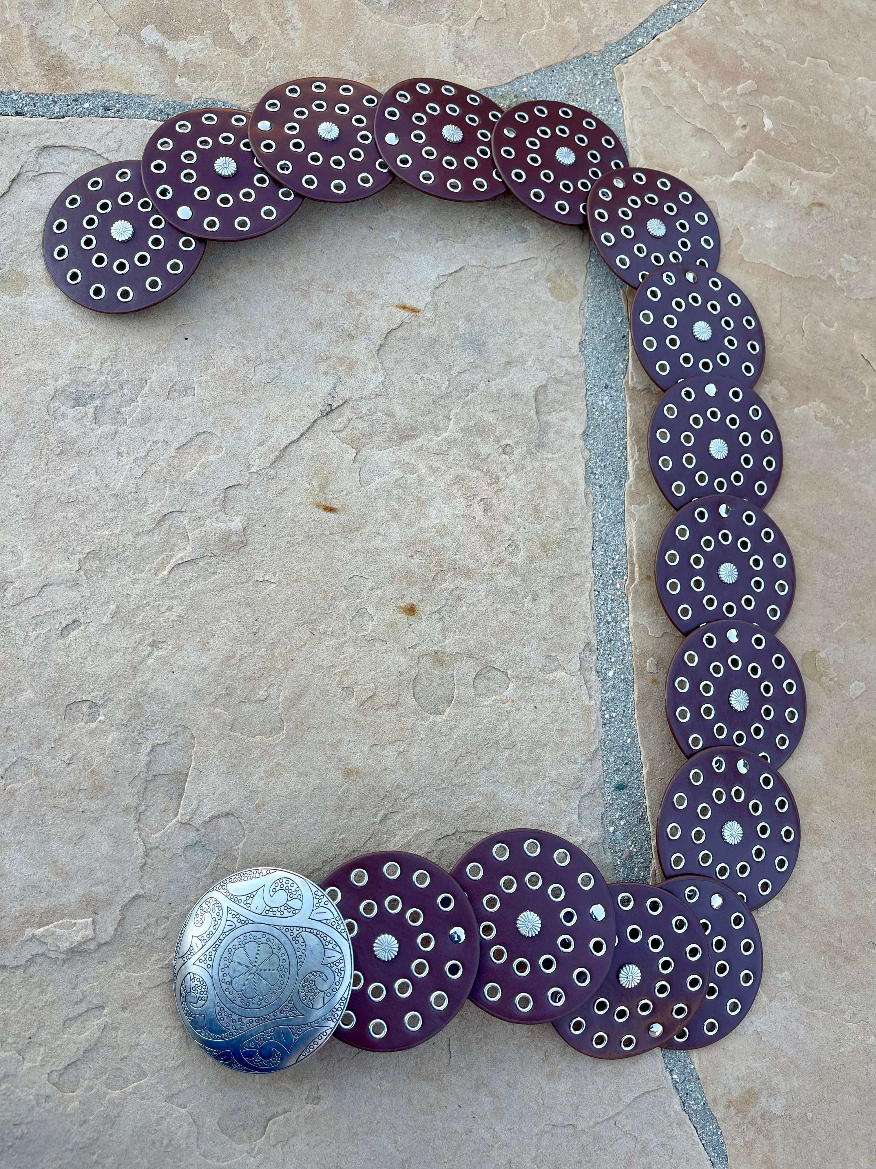 Handmade Brown Round Belt 44.5”