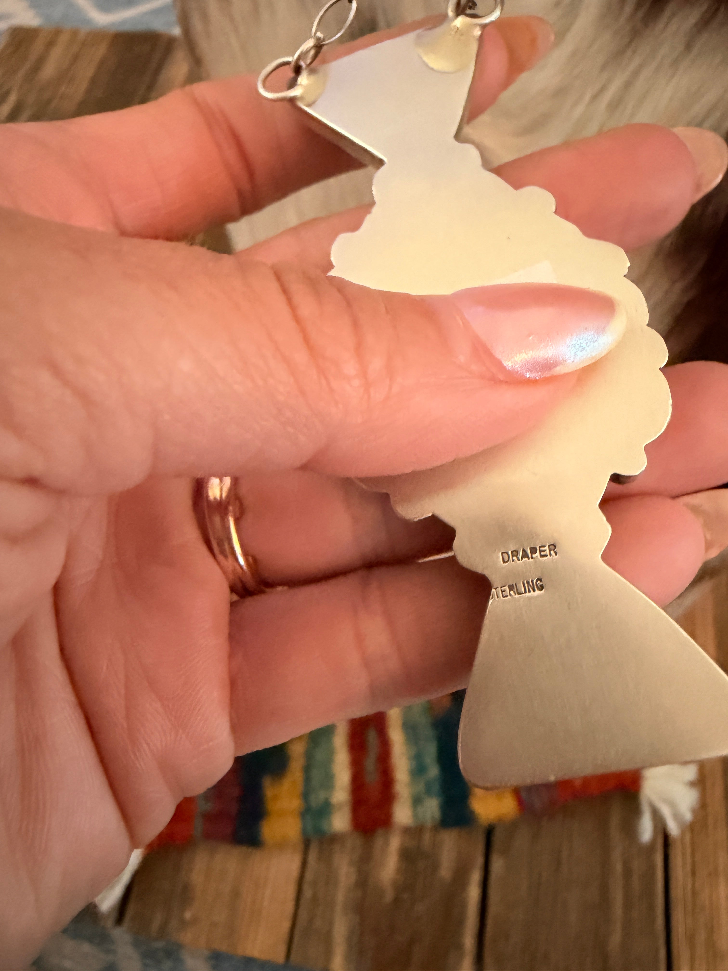 Handcrafted Turquoise & Sterling Silver Necklace by Joelias Draper