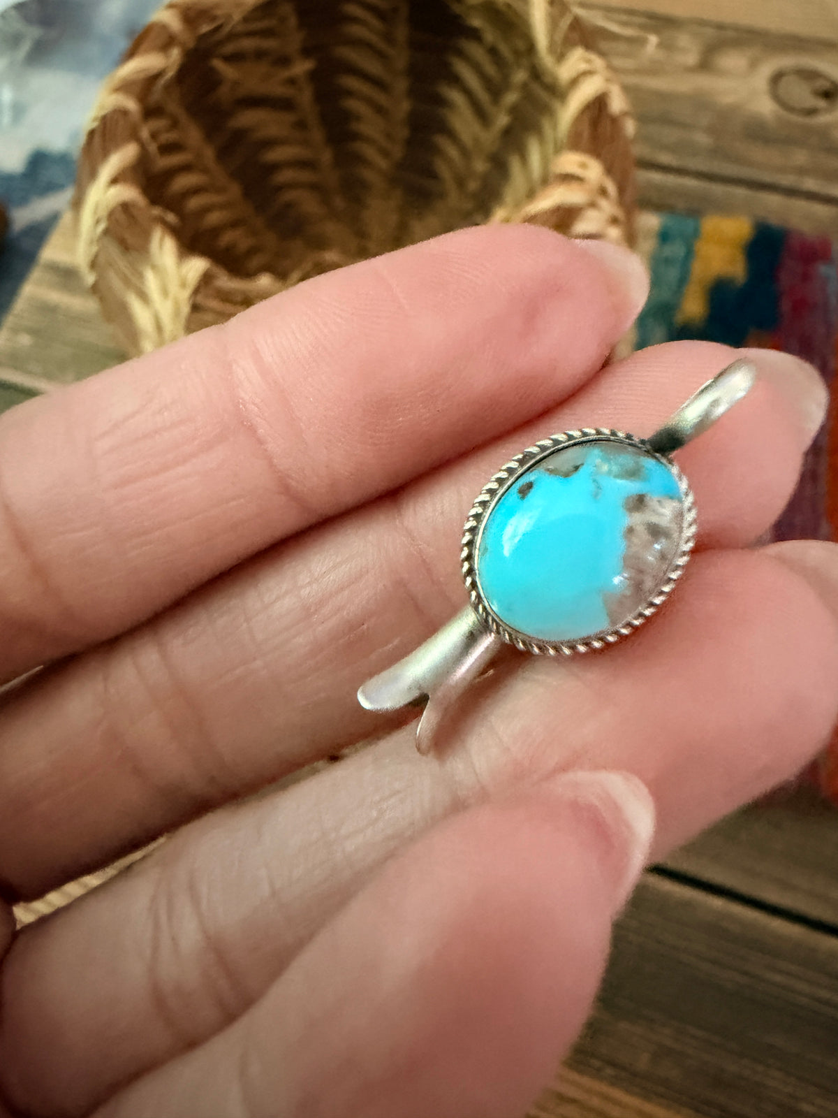 Handcrafted Sterling Silver & Turquoise Blossom Pendant