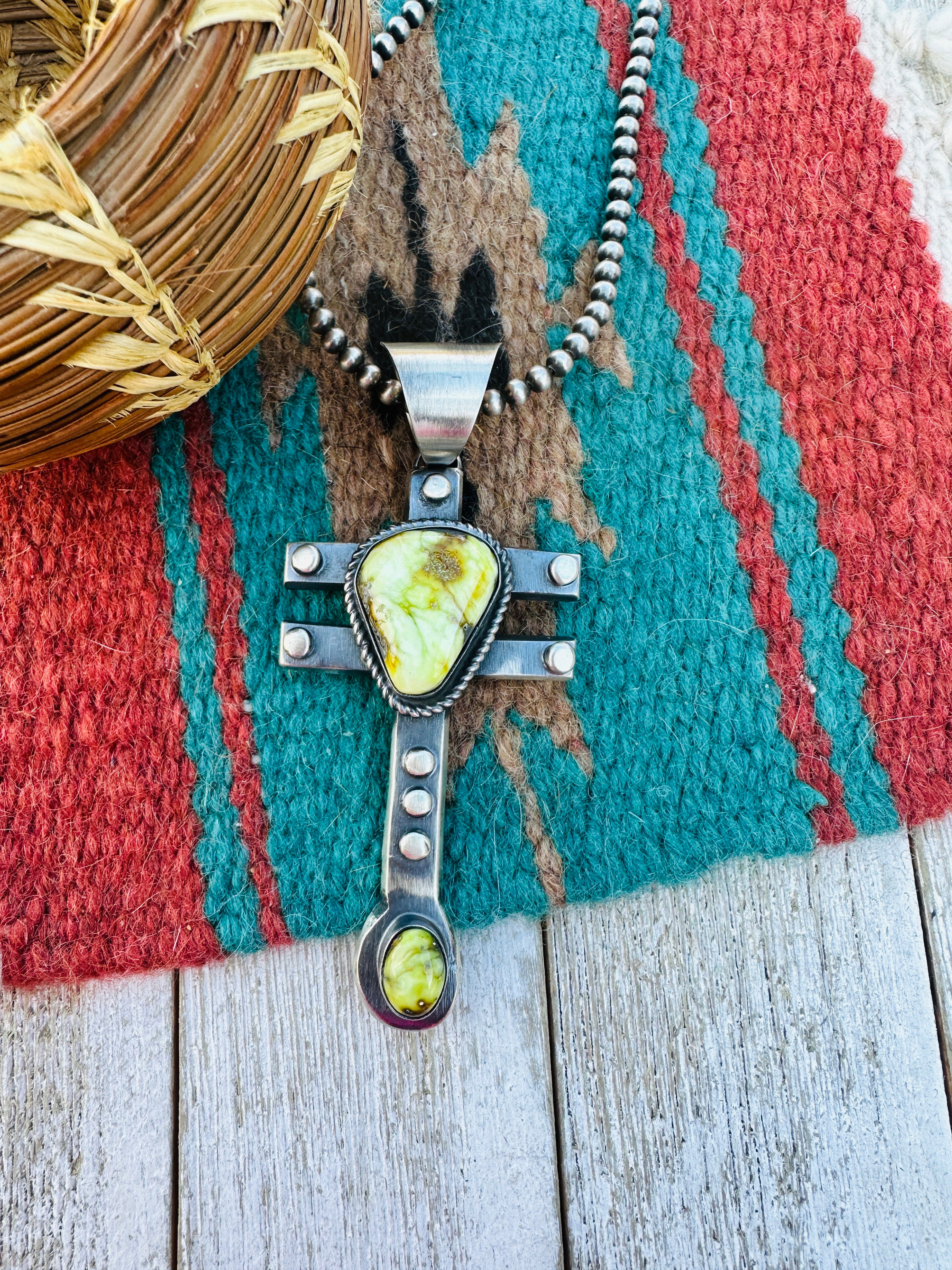 Handcrafted Sterling Silver & Palomino Turquoise Dragonfly Pendant by Chimney Butte