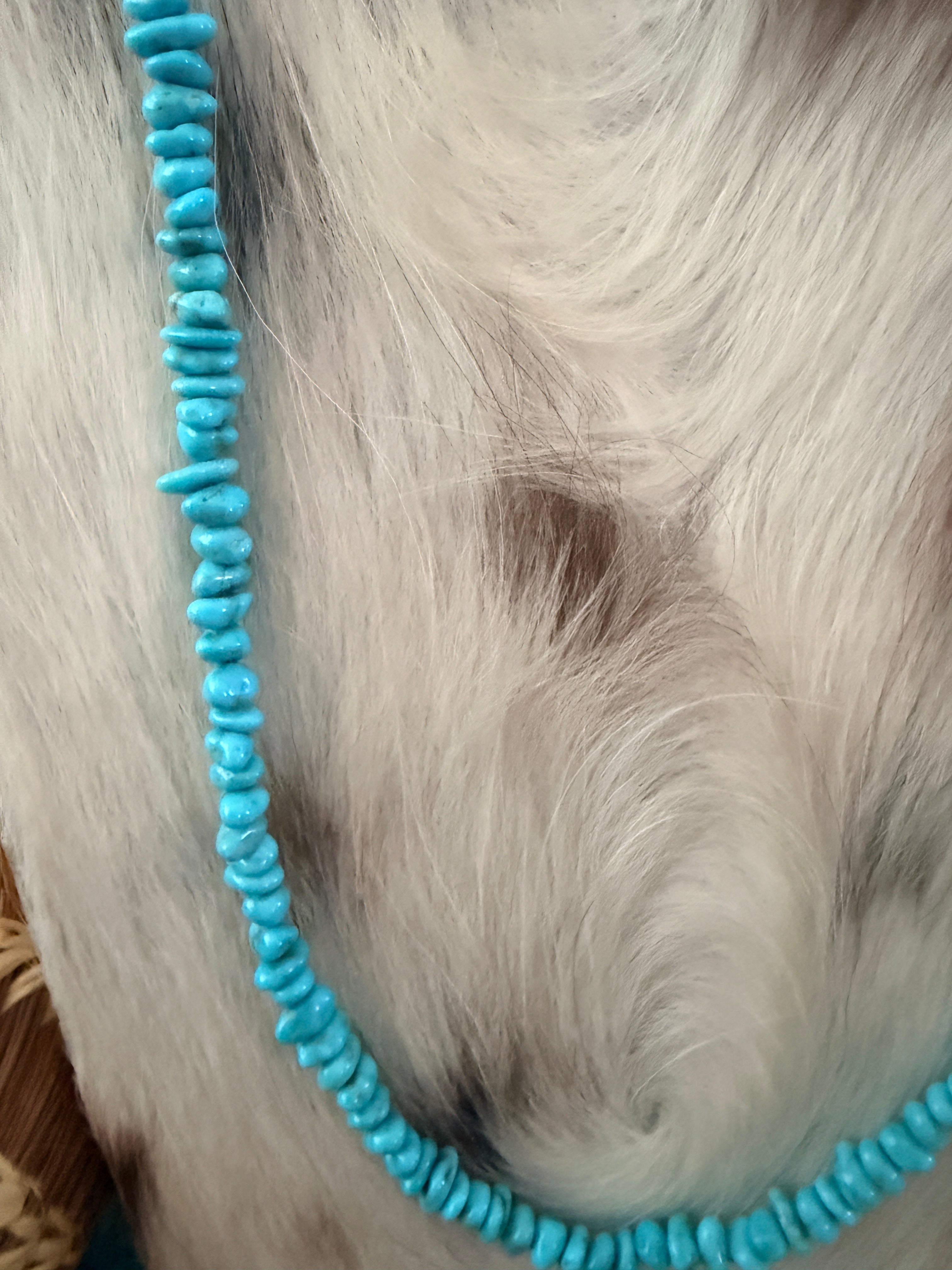 Handcrafted Turquoise 30" Beaded Necklace