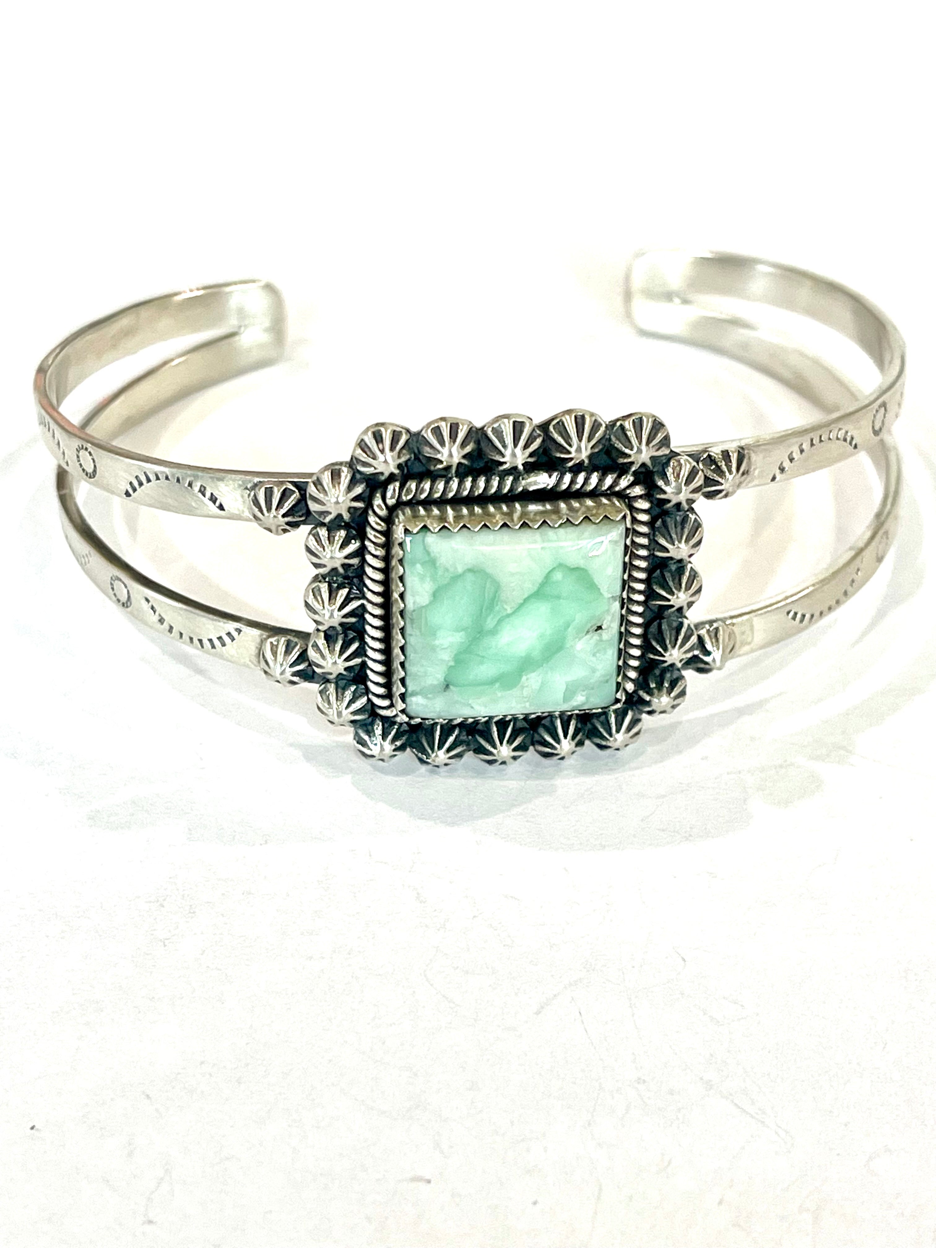 Handmade Sterling Silver & Paloma Cuff Bracelet SQUARE