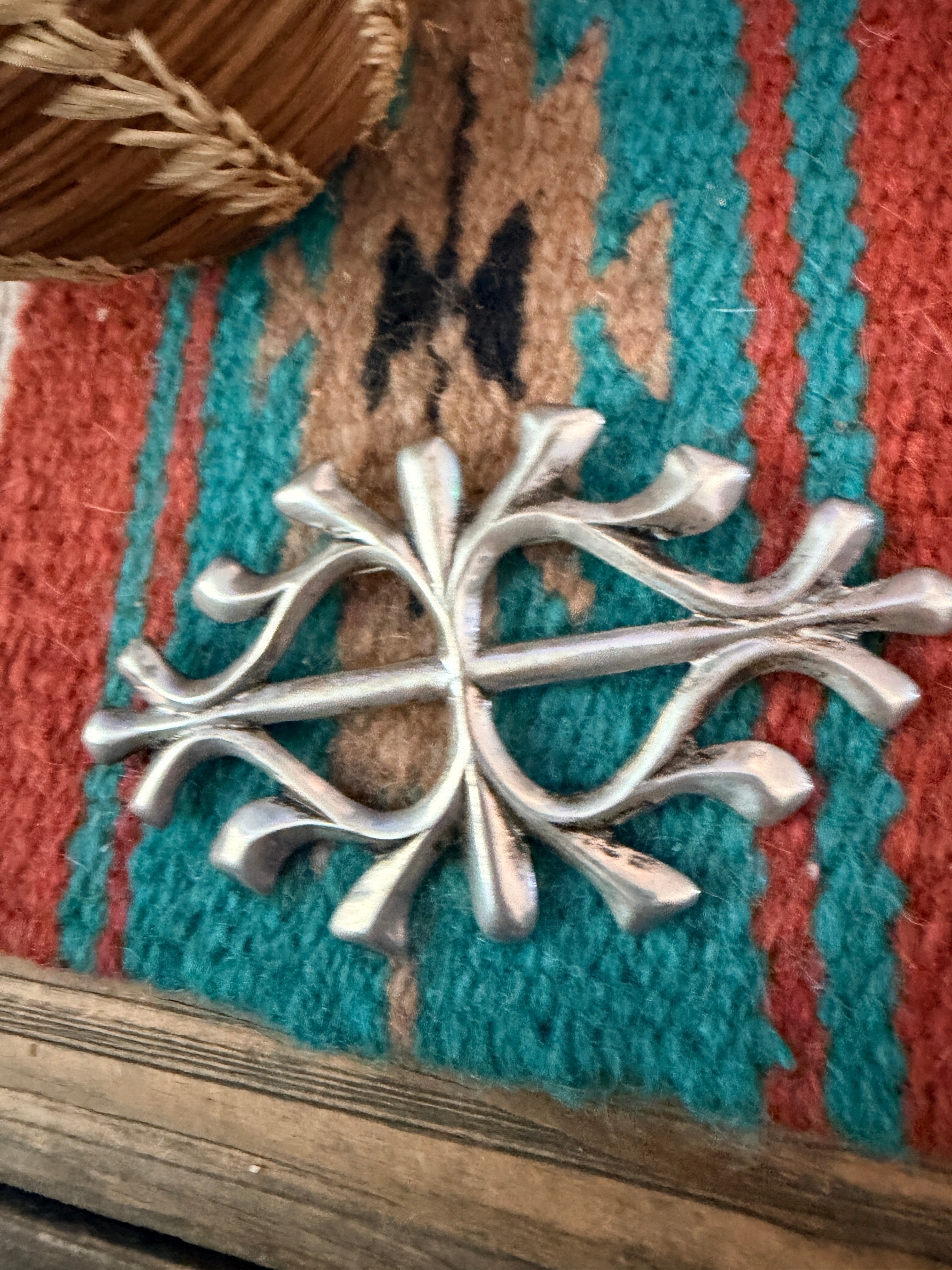 Old Pawn Handcrafted Sterling Silver Brooch