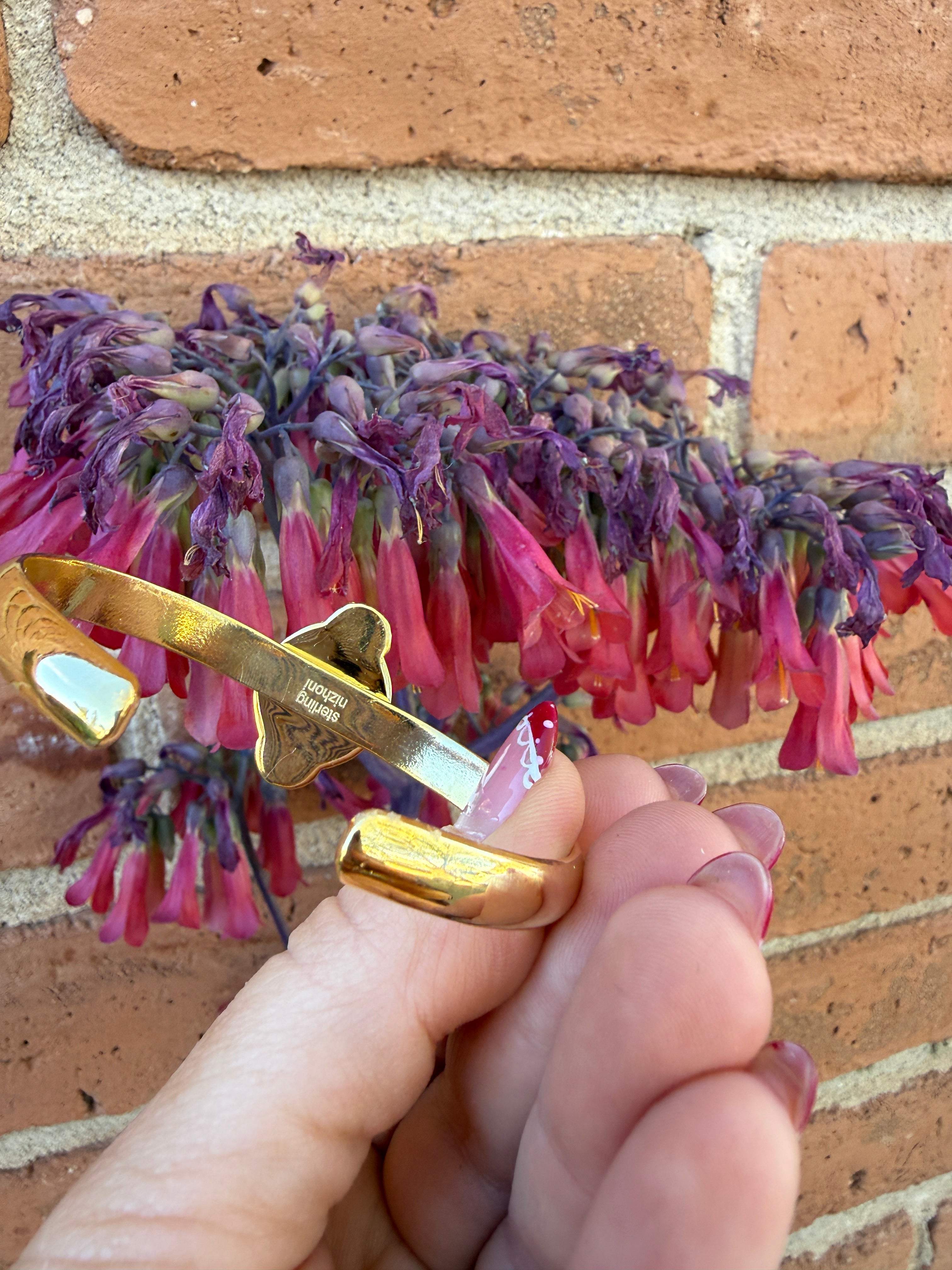“The Golden Collection” Handmade Gold Plated Sterling Silver Natural Sonoran Mountain Turquoise Bracelet style 8