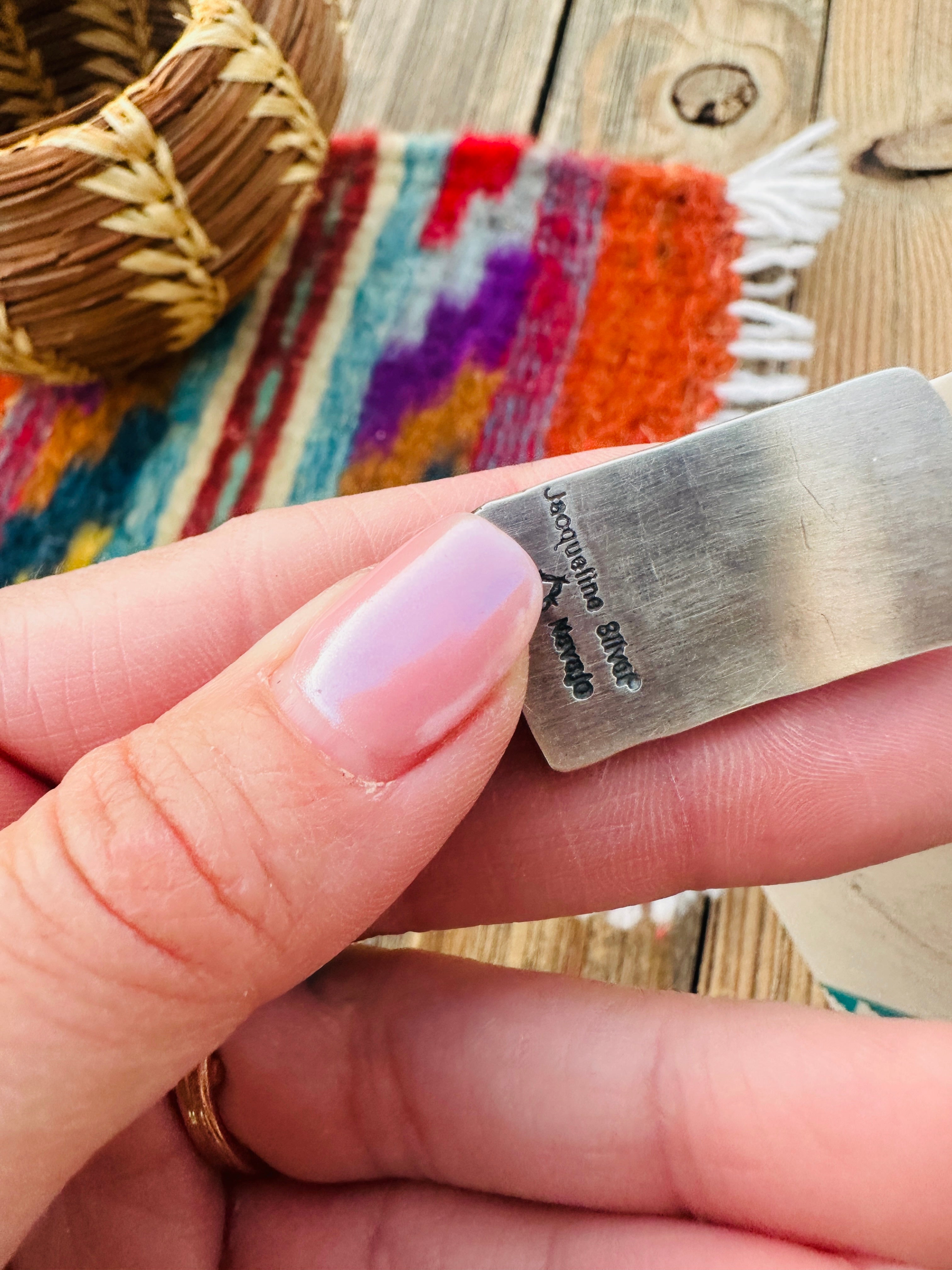 Handcrafted Pink Dream Mojave & Sterling Silver Dangle Earrings by Jacqueline Silver
