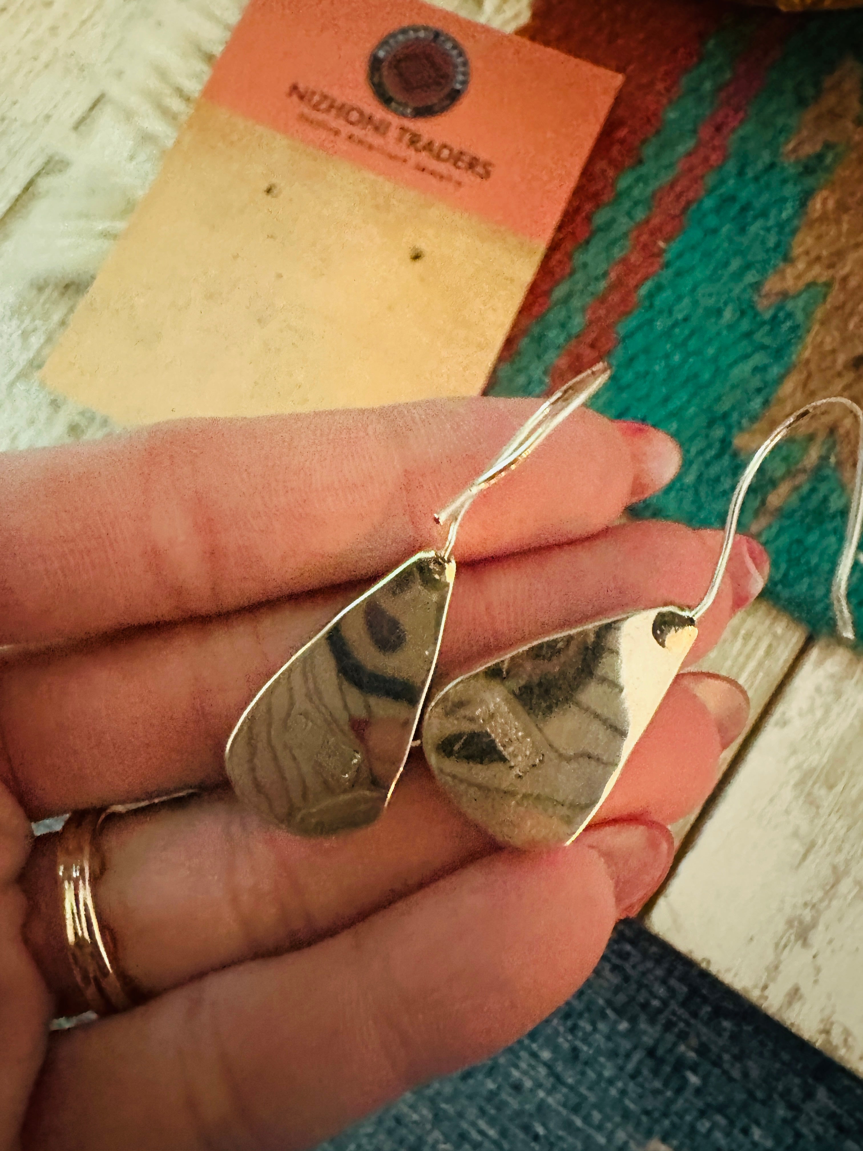 Handcrafted Spiny Oyster & Sterling Silver Dangle Earrings