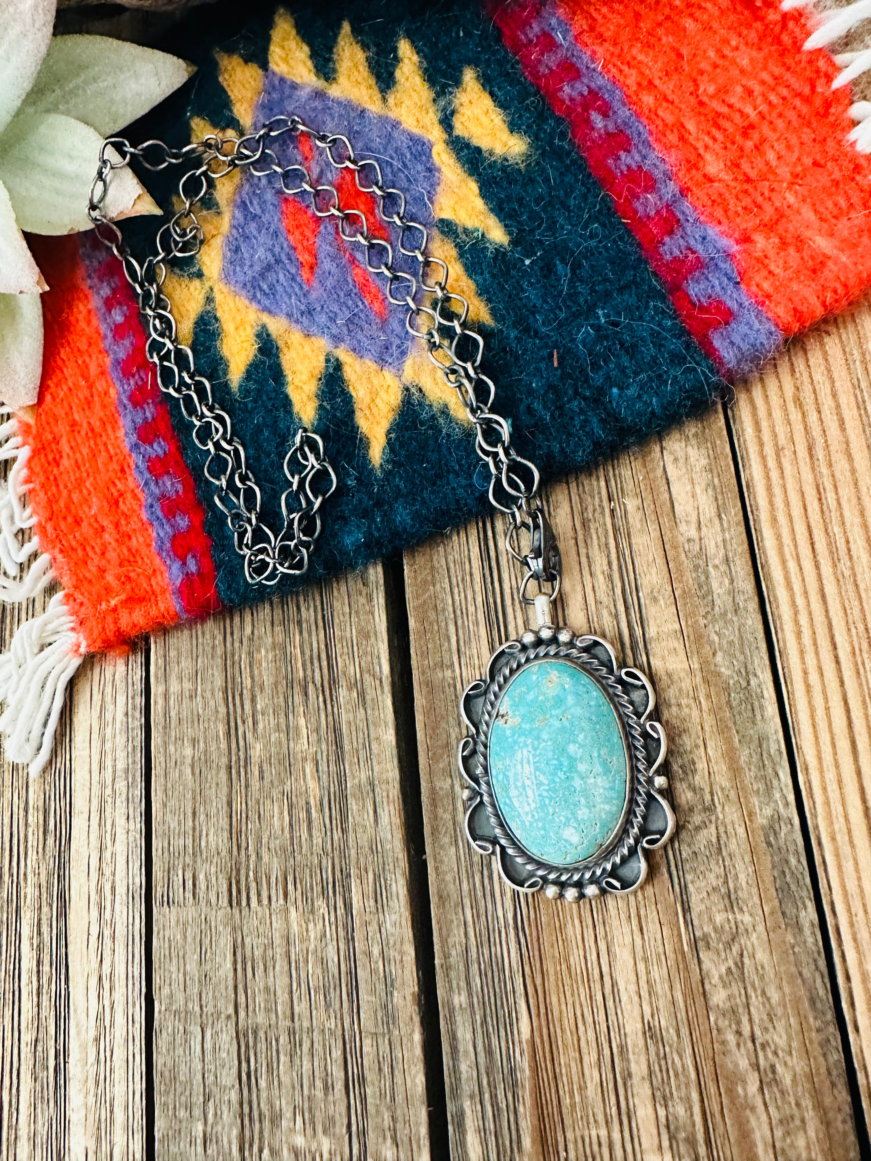 Navajo Sterling Silver & Turquoise Necklace