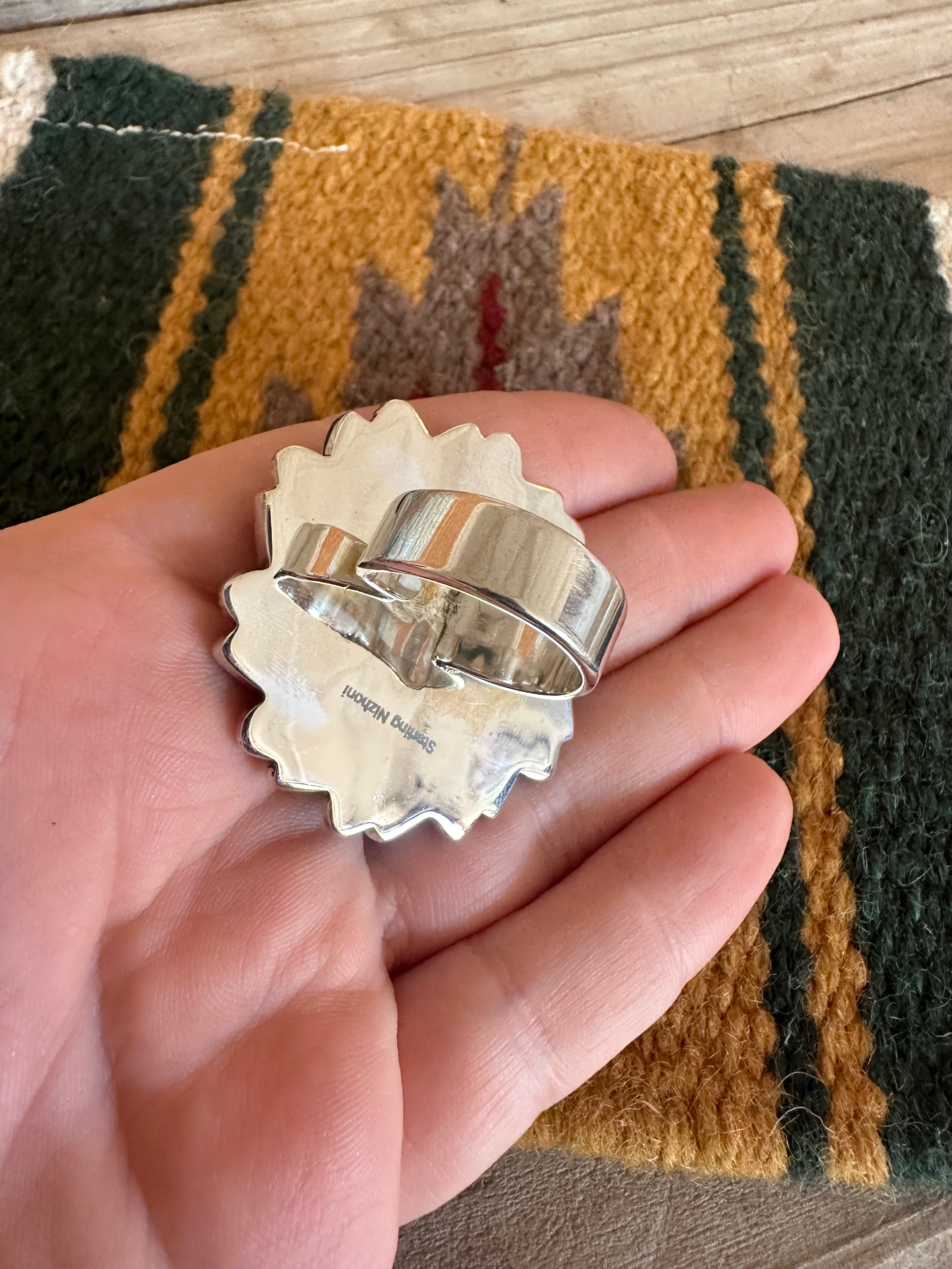 Beautiful Handmade Pink Dream Mojave And Sterling Silver Adjustable Ring