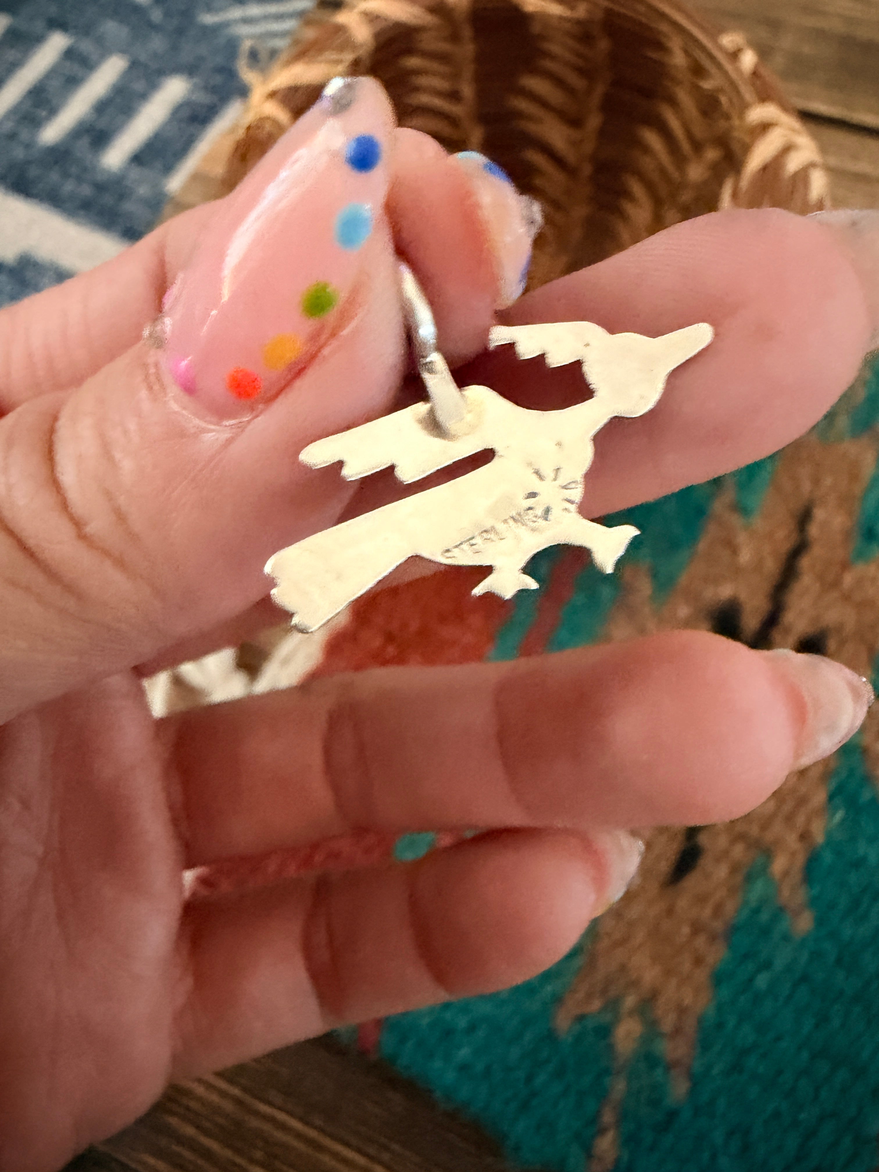 Handcrafted Sterling Silver Roadrunner Pendant