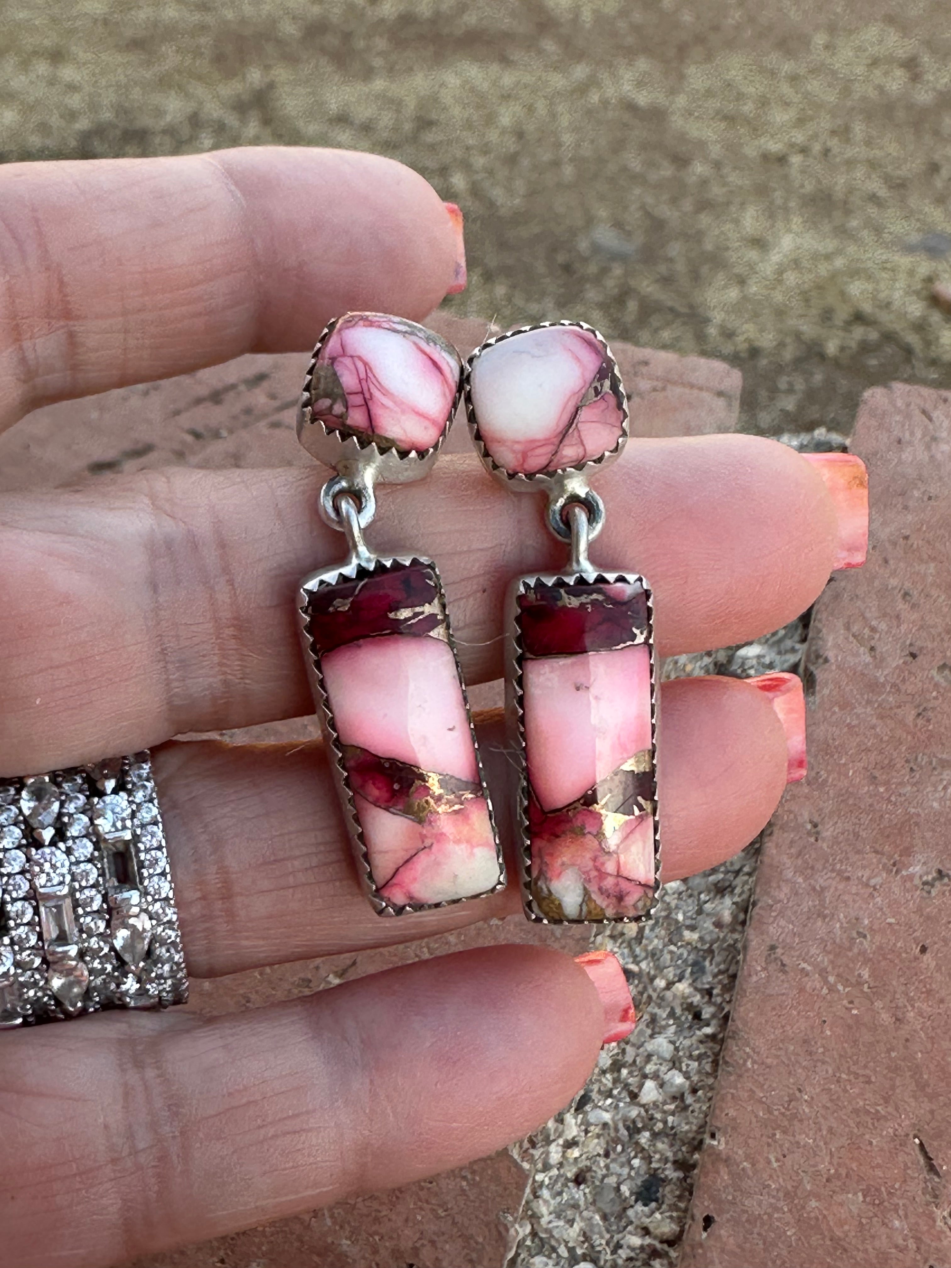 Dahlia Rose Handmade Sterling Silver Dangles