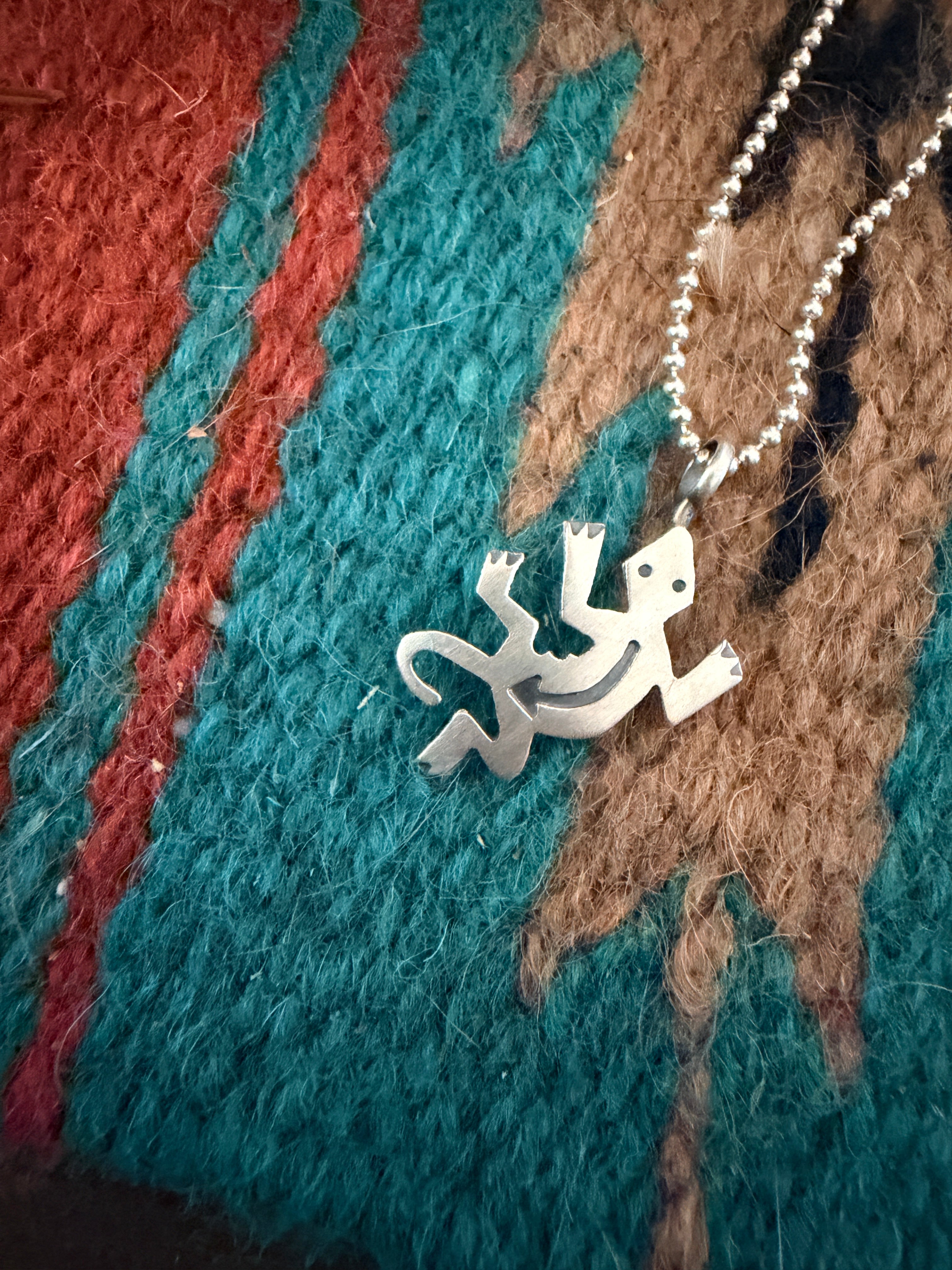 Handcrafted Sterling Silver Lizard Pendant