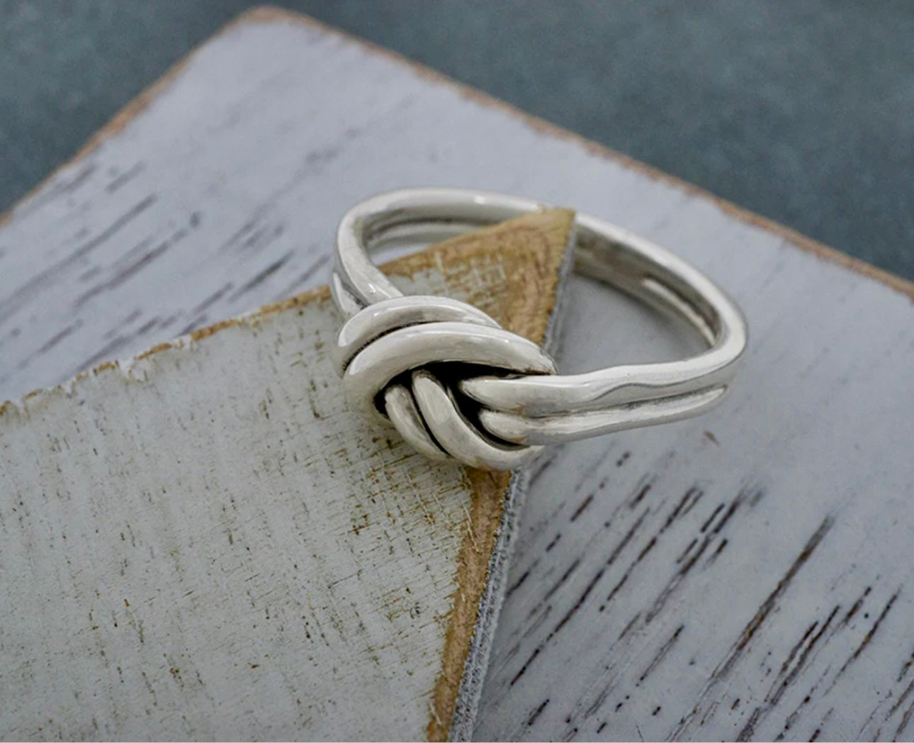 Double Love Knot Sterling Silver Ring