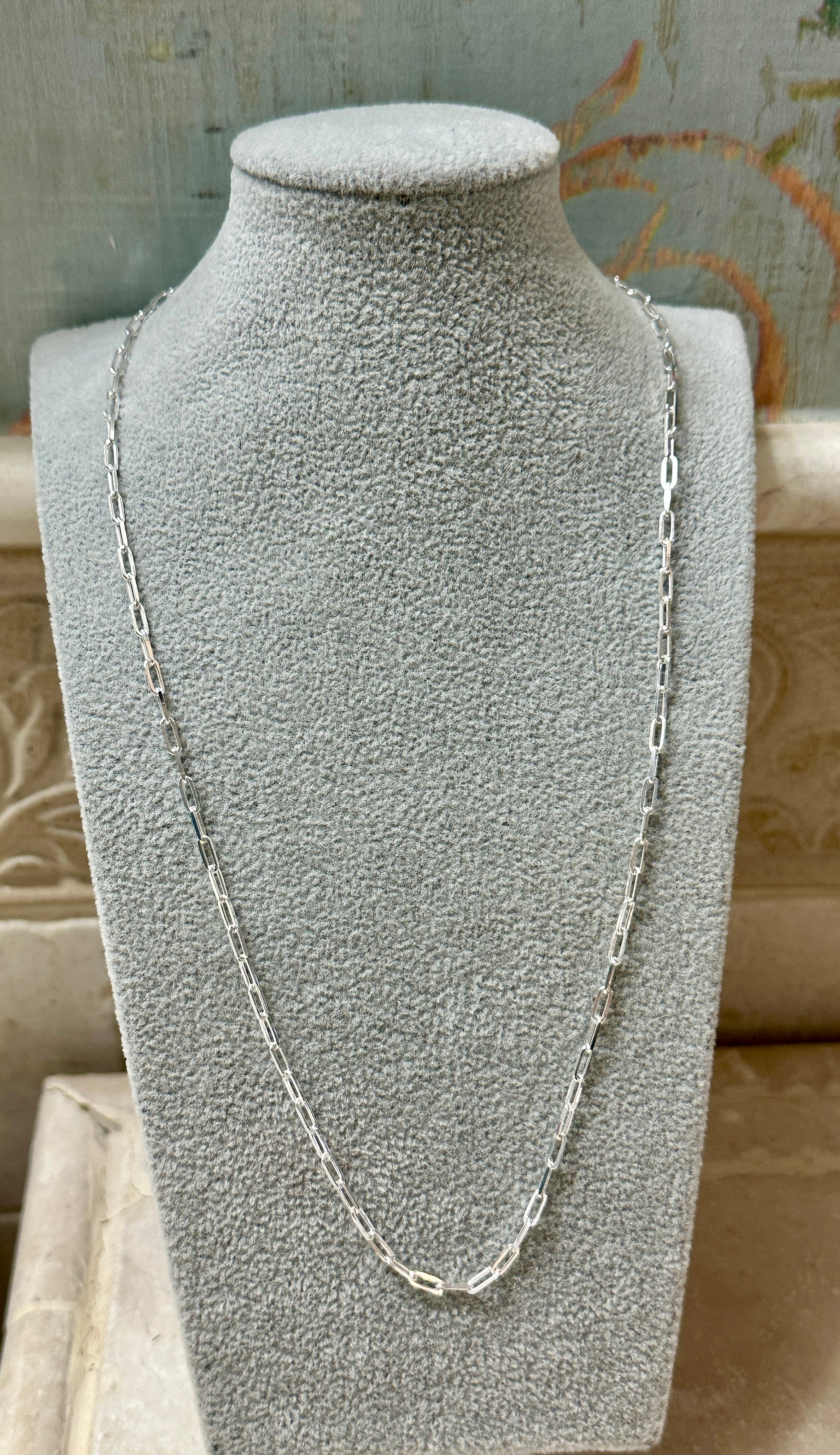 3mm Paperclip Chain 20” Necklace