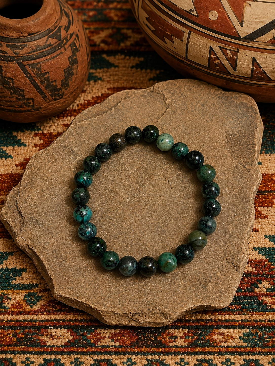 African Turquoise Jasper 8mm Beaded Stretch Bracelet