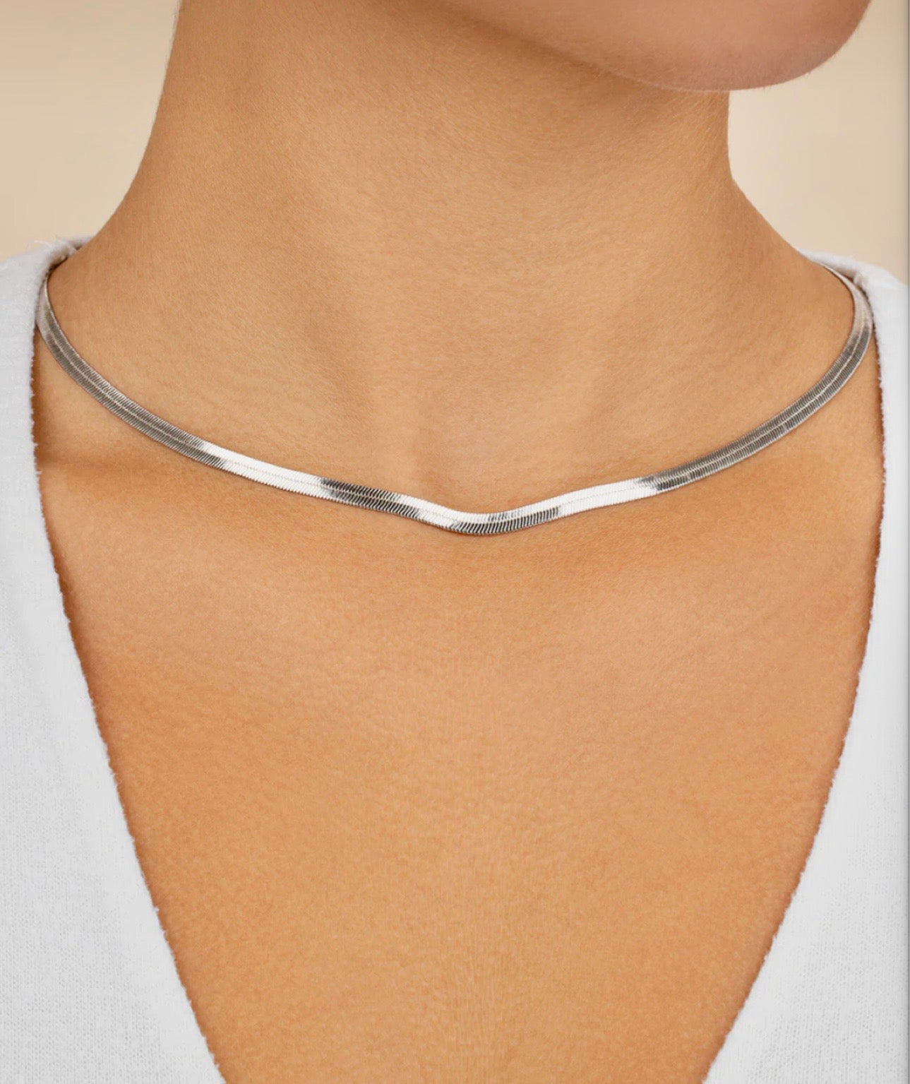 Herringbone Chain Necklace 20”