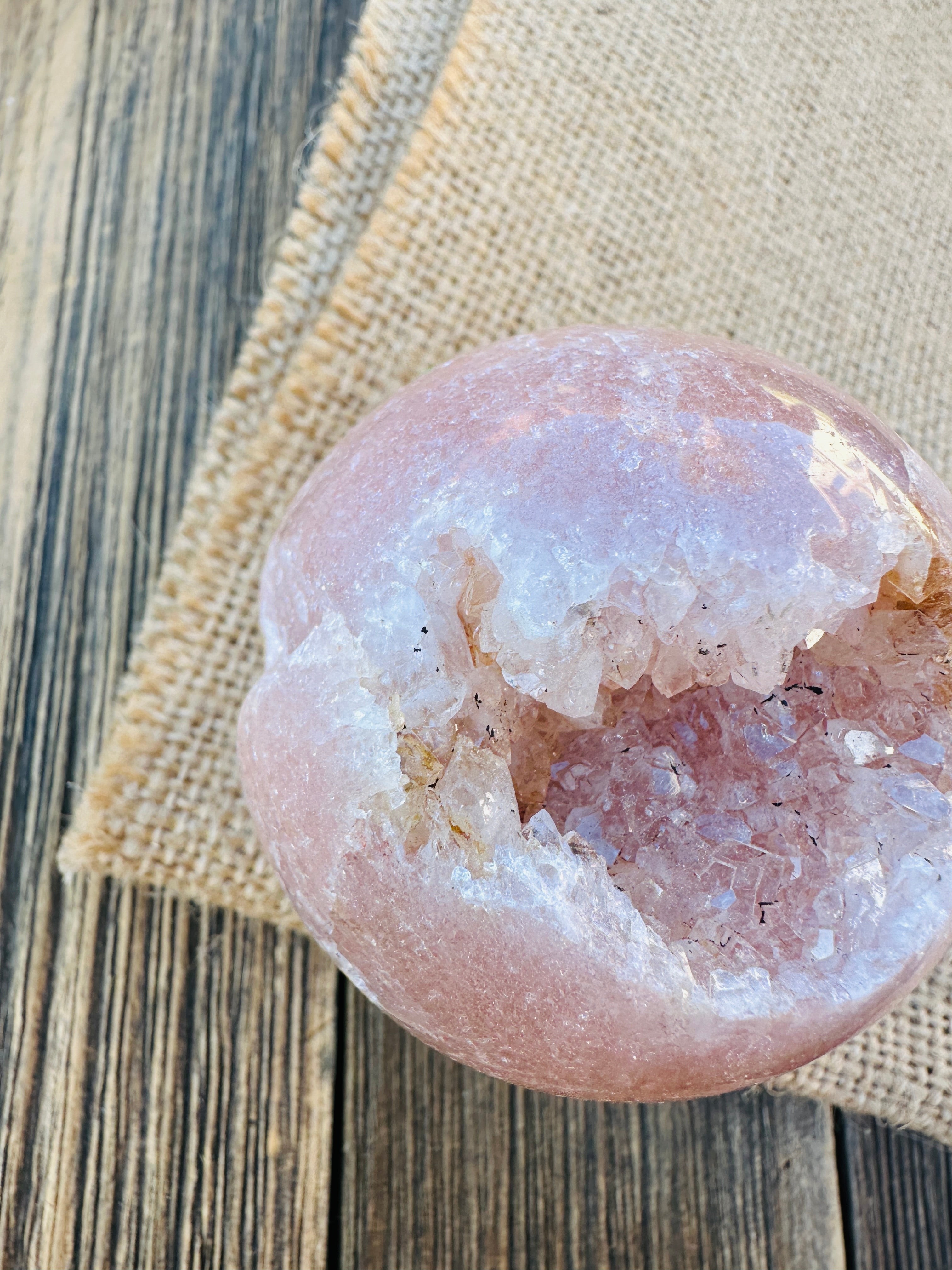 ✨ Nizhoni Crystals ✨ Pink Amethyst Geode Sphere