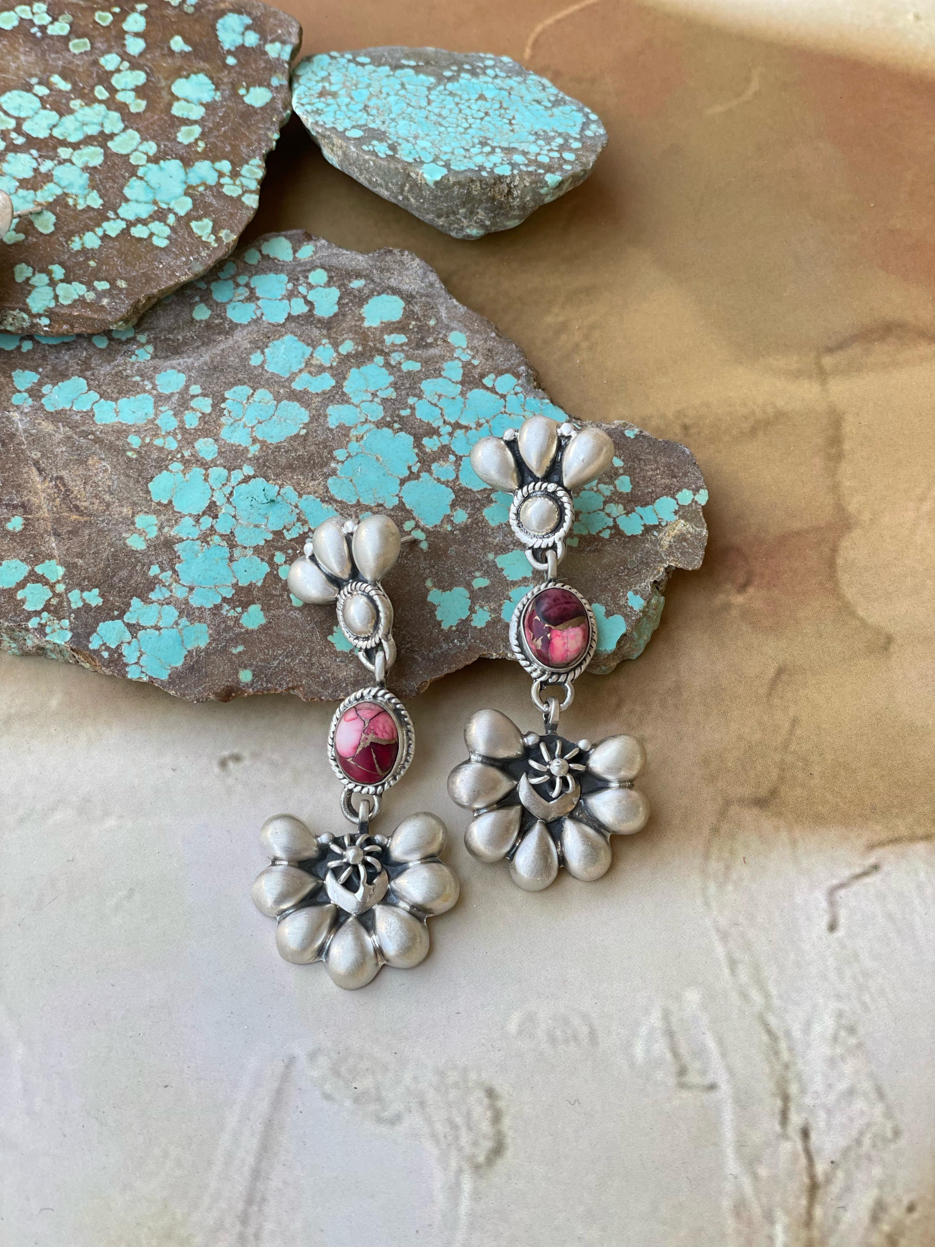 Handmade Sterling Silver Post Dangle Earring