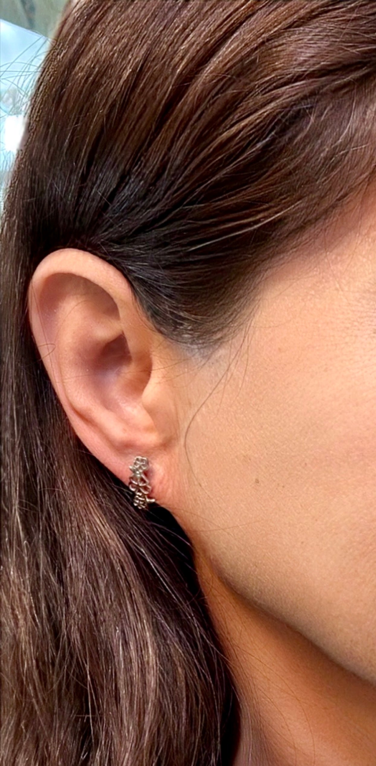 Sterling Silver Birthday Flower Stud Earrings March