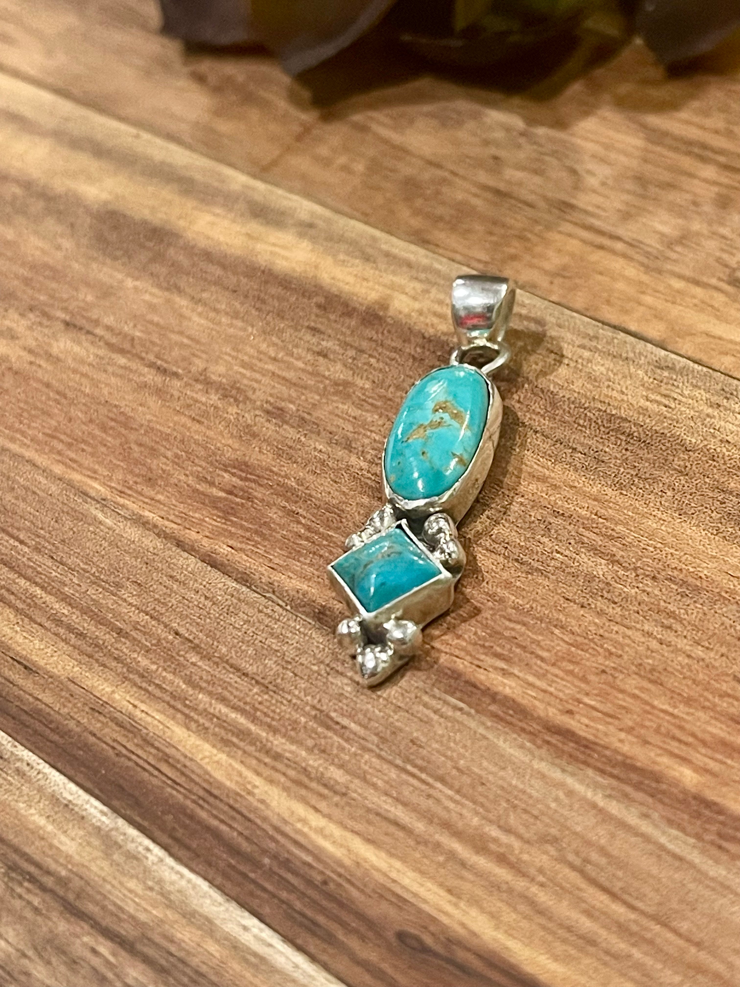 Handcrafted Sterling Silver & Turquoise Pendant