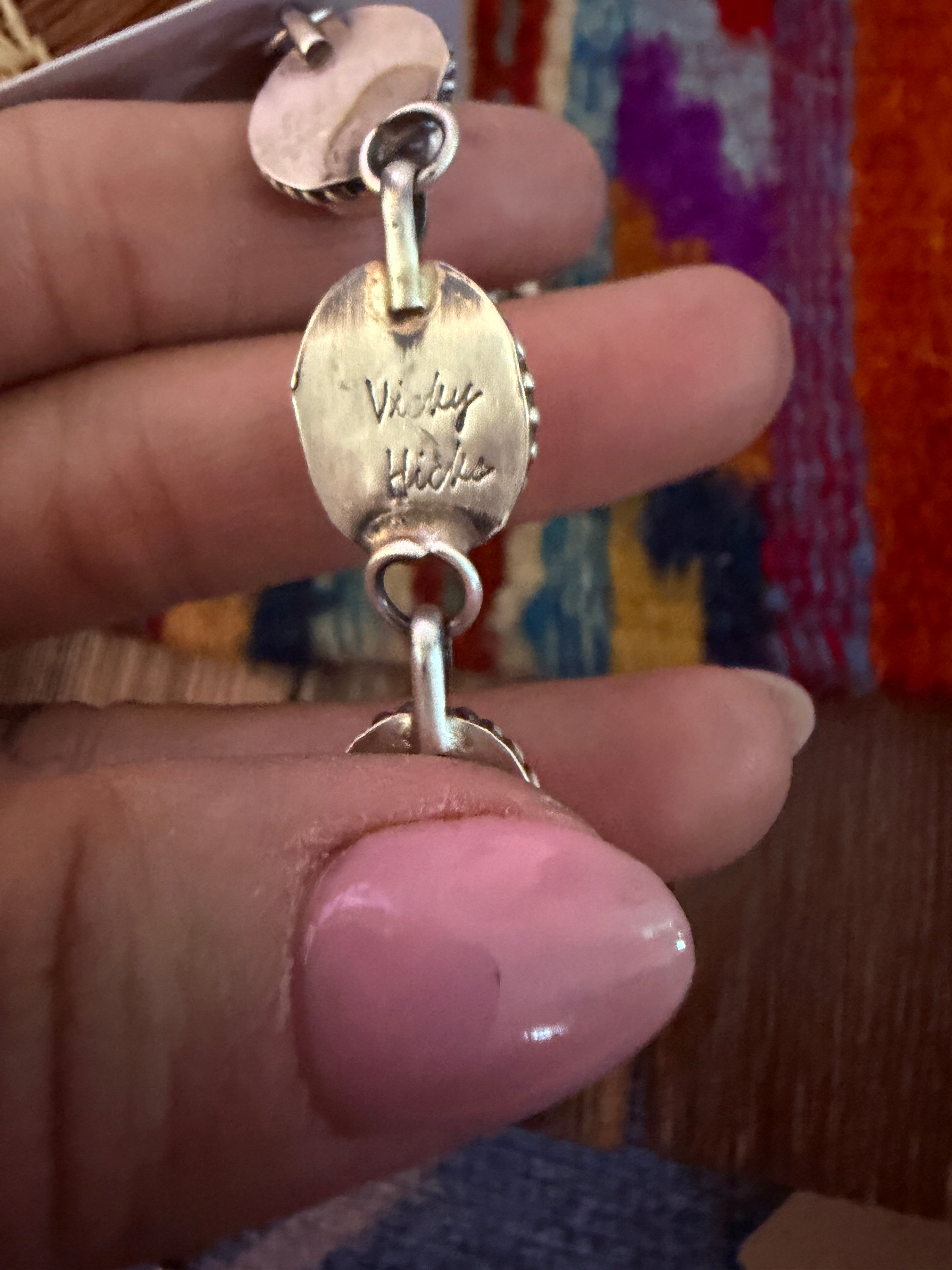 Handcrafted Multi Stone & Sterling Silver Dangle Earrings by Vicky Hicks