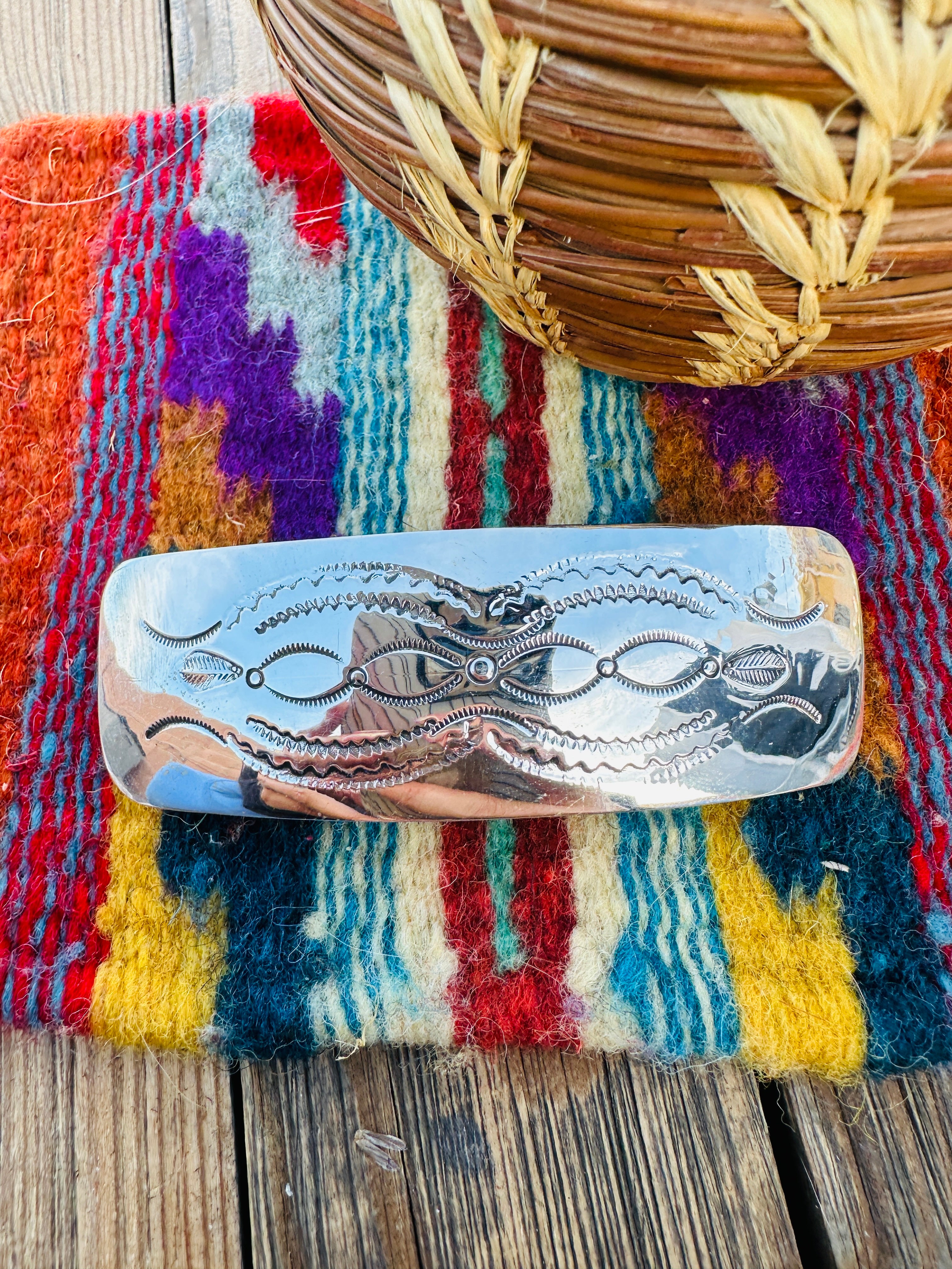 Handcrafted Sterling Silver Hair Barrette