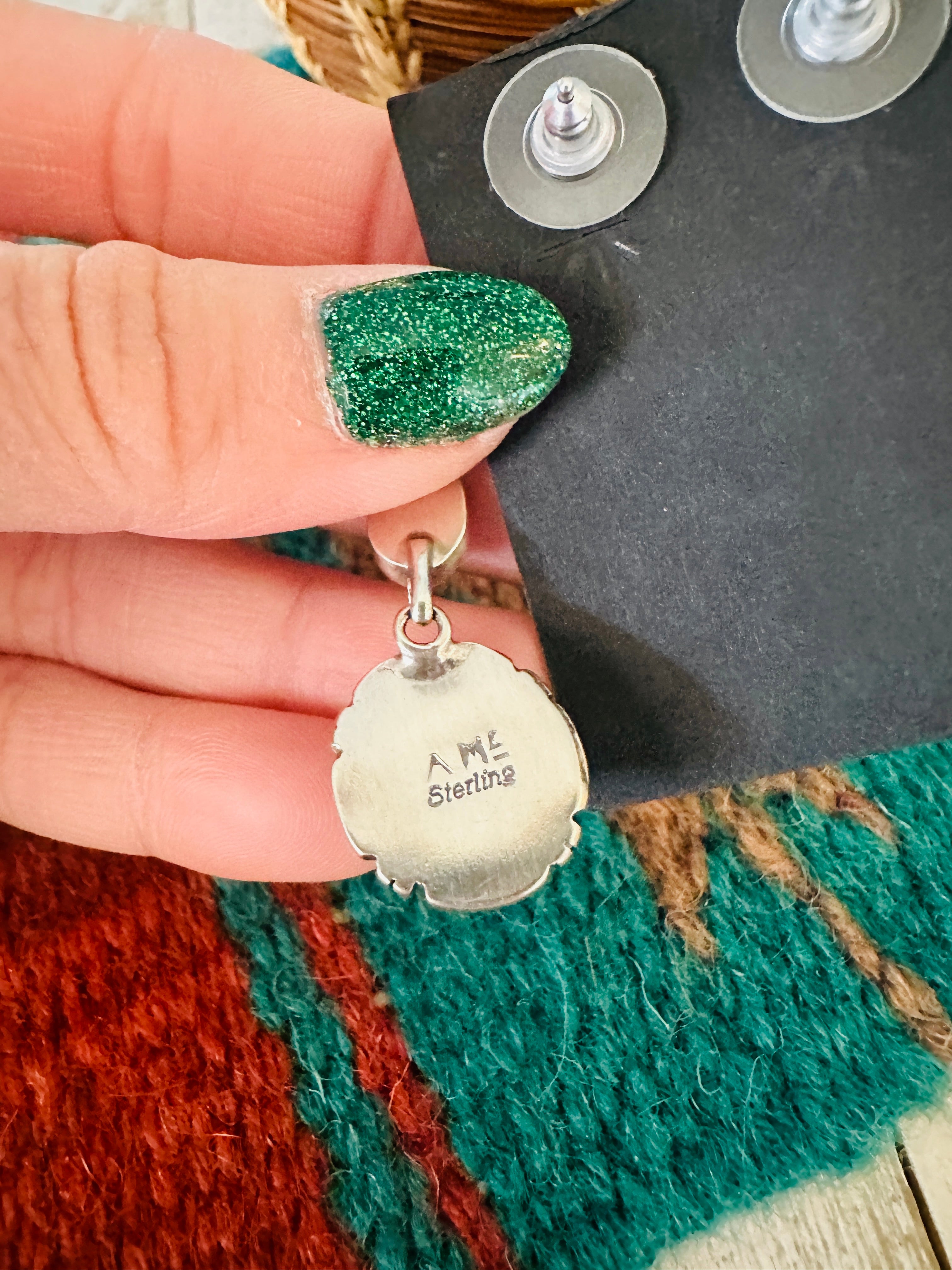 Handcrafted White Buffalo & Sterling Silver Cowboy Whispers Dangle Earrings