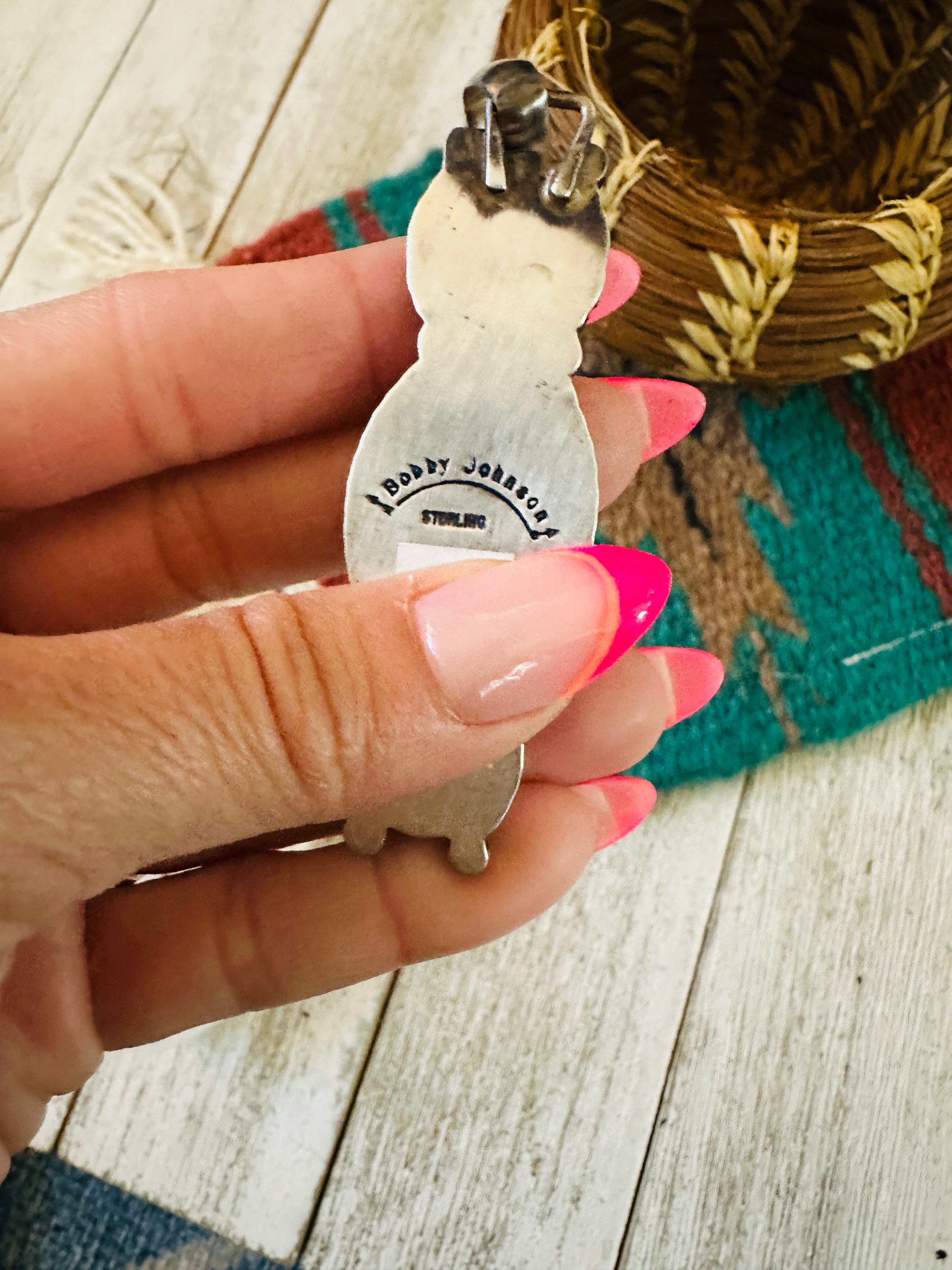 Handcrafted Golden Hills Turquoise & Sterling Silver Pendant