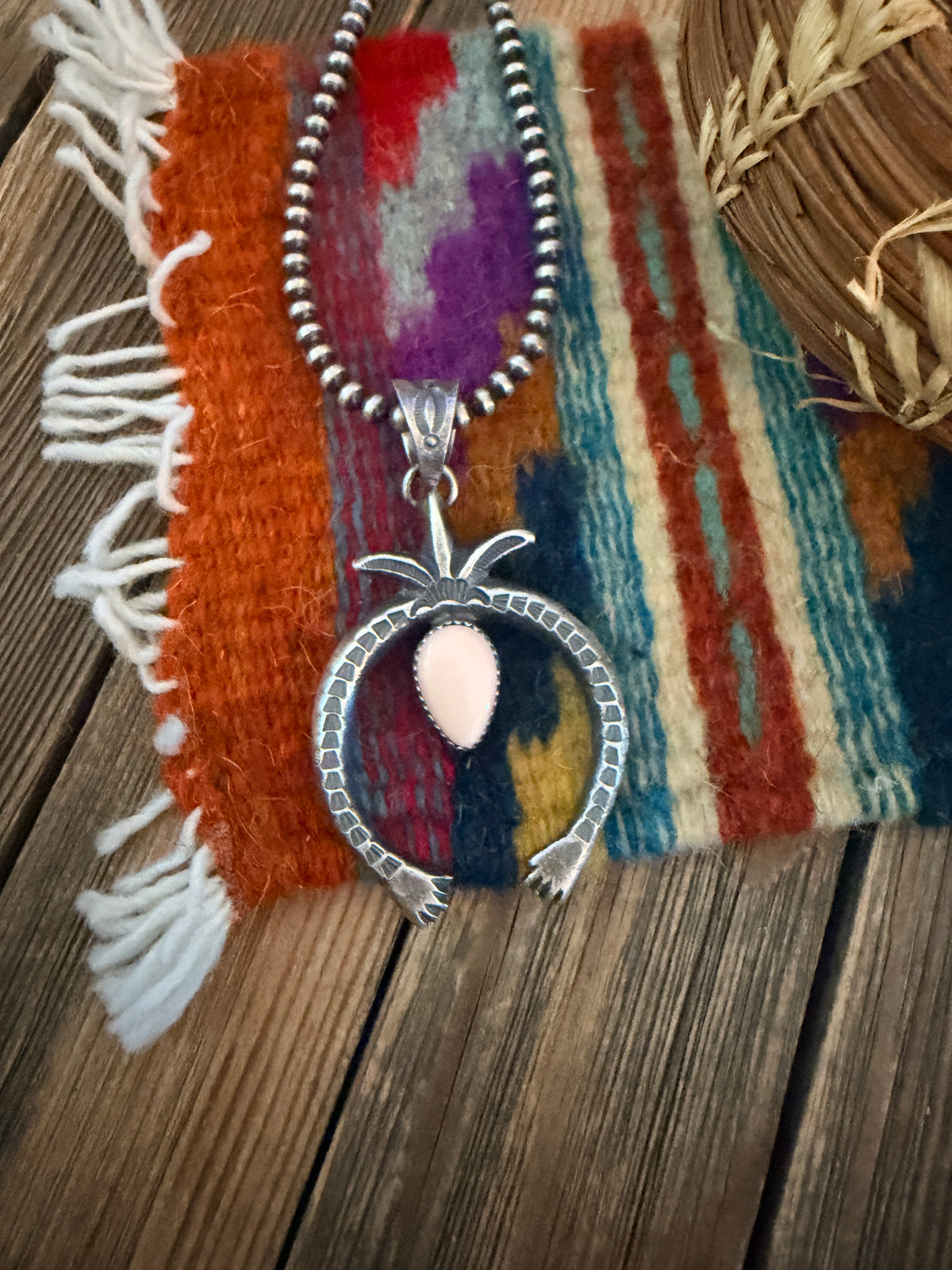 Handcrafted Sterling Silver & Queen Pink Conch Naja Pendant by Kevin Billah