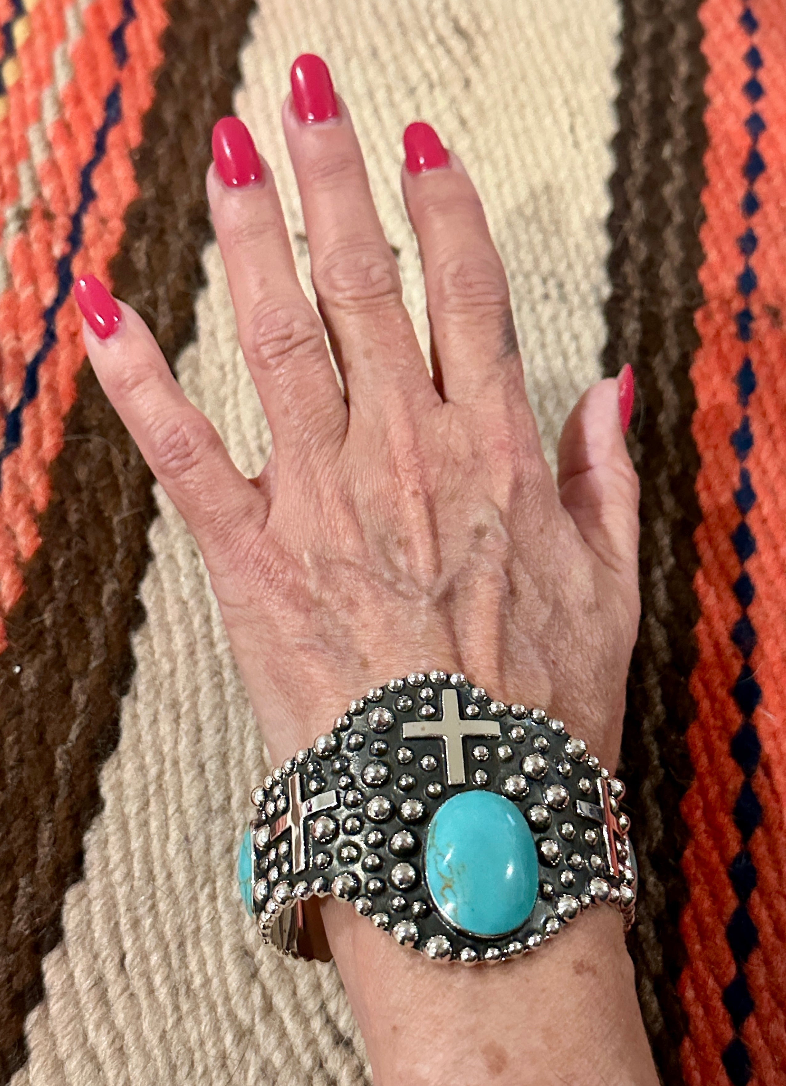 Las Cruces Cuff Sterling Silver Bracelet