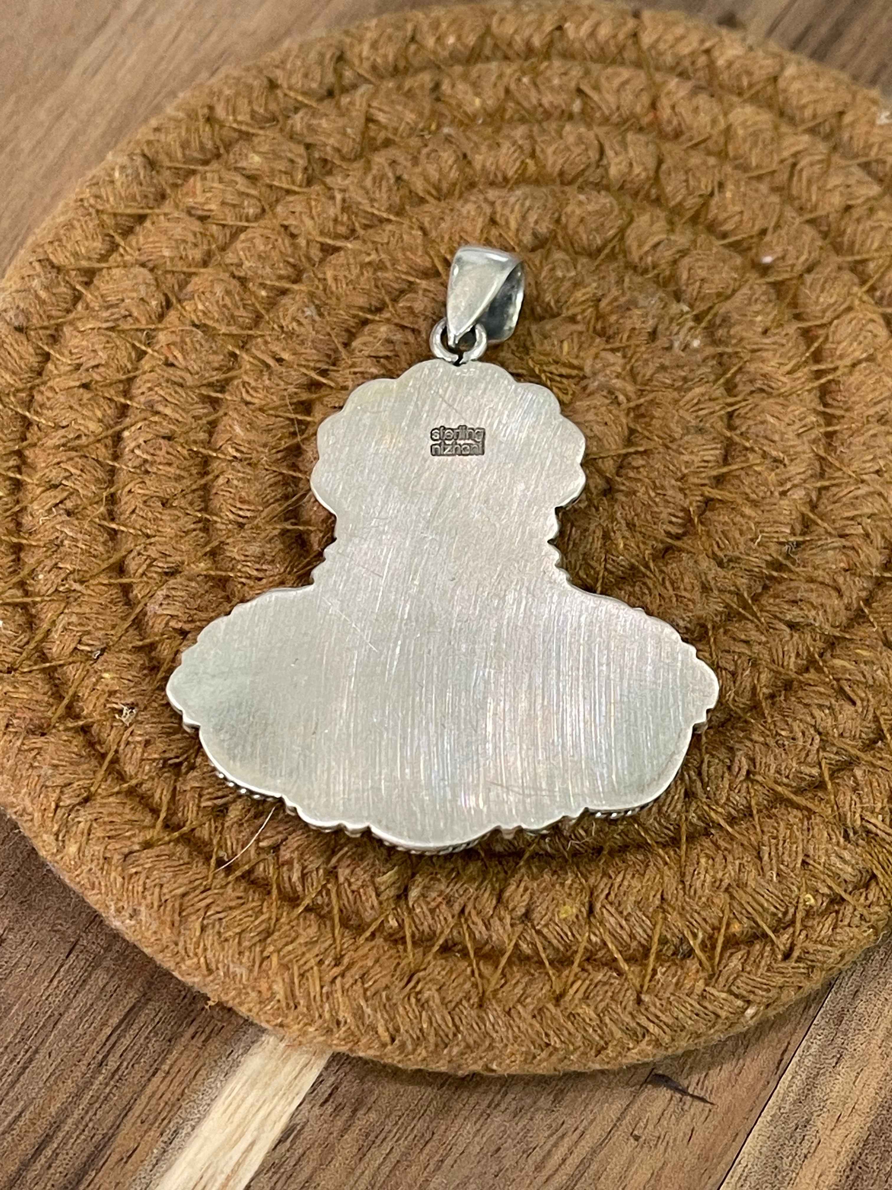 Beautiful Handmade Sterling Silver & Sonoran Mountain Turquoise Cluster Pendant