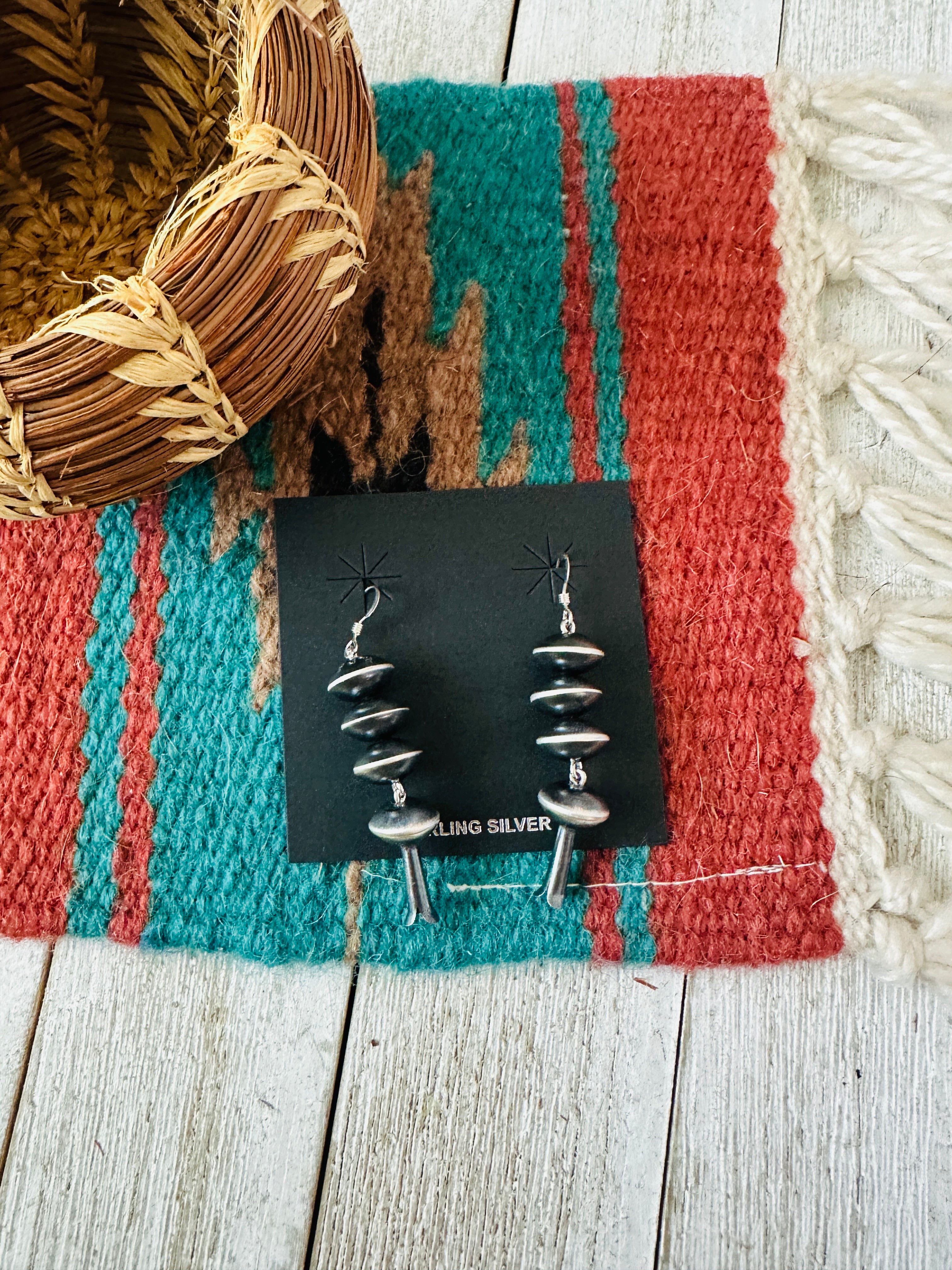 Sterling Silver Pearl Blossom Dangle Earrings