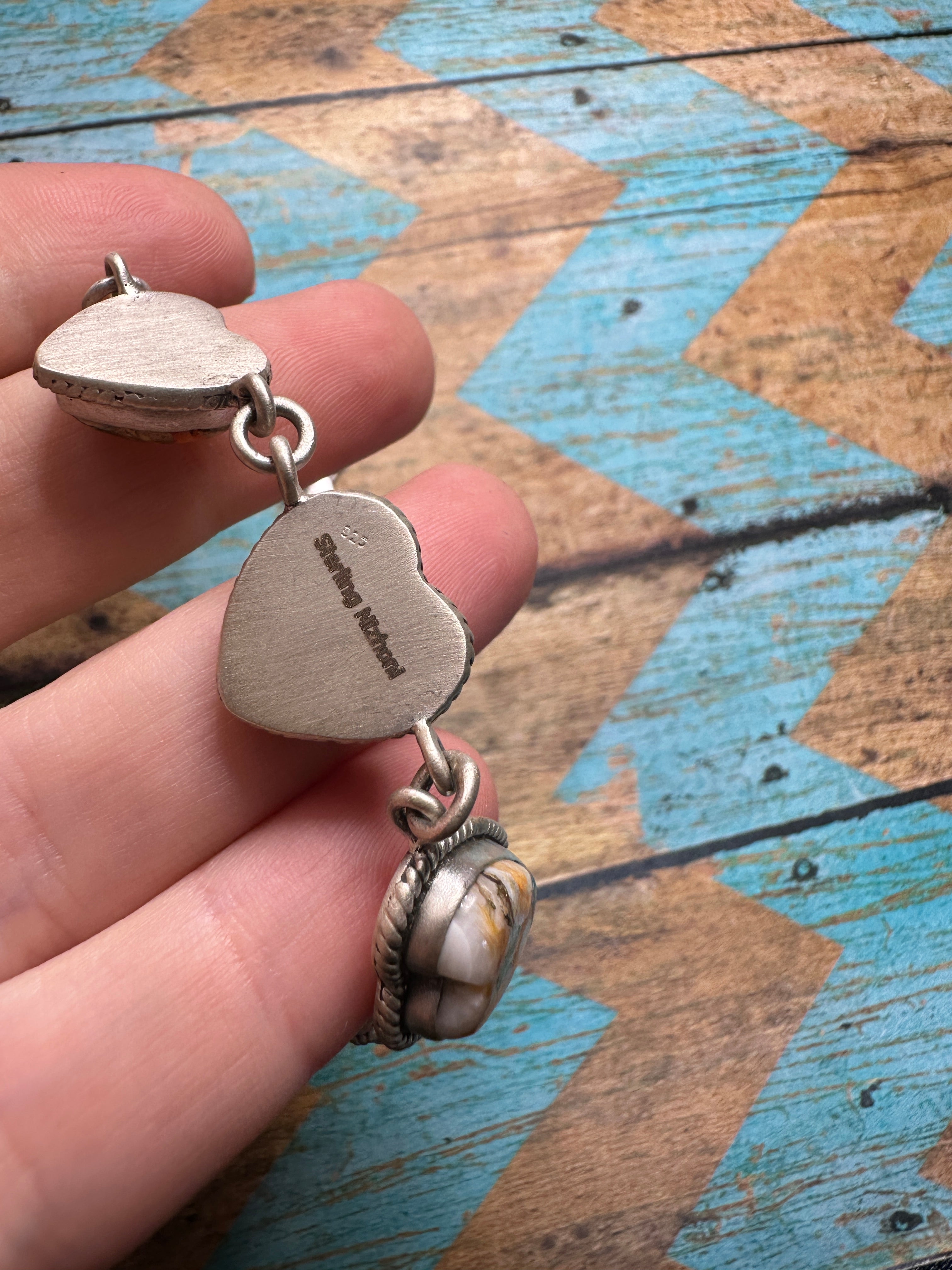 Handmade Sterling Silver & Spice Heart Necklace