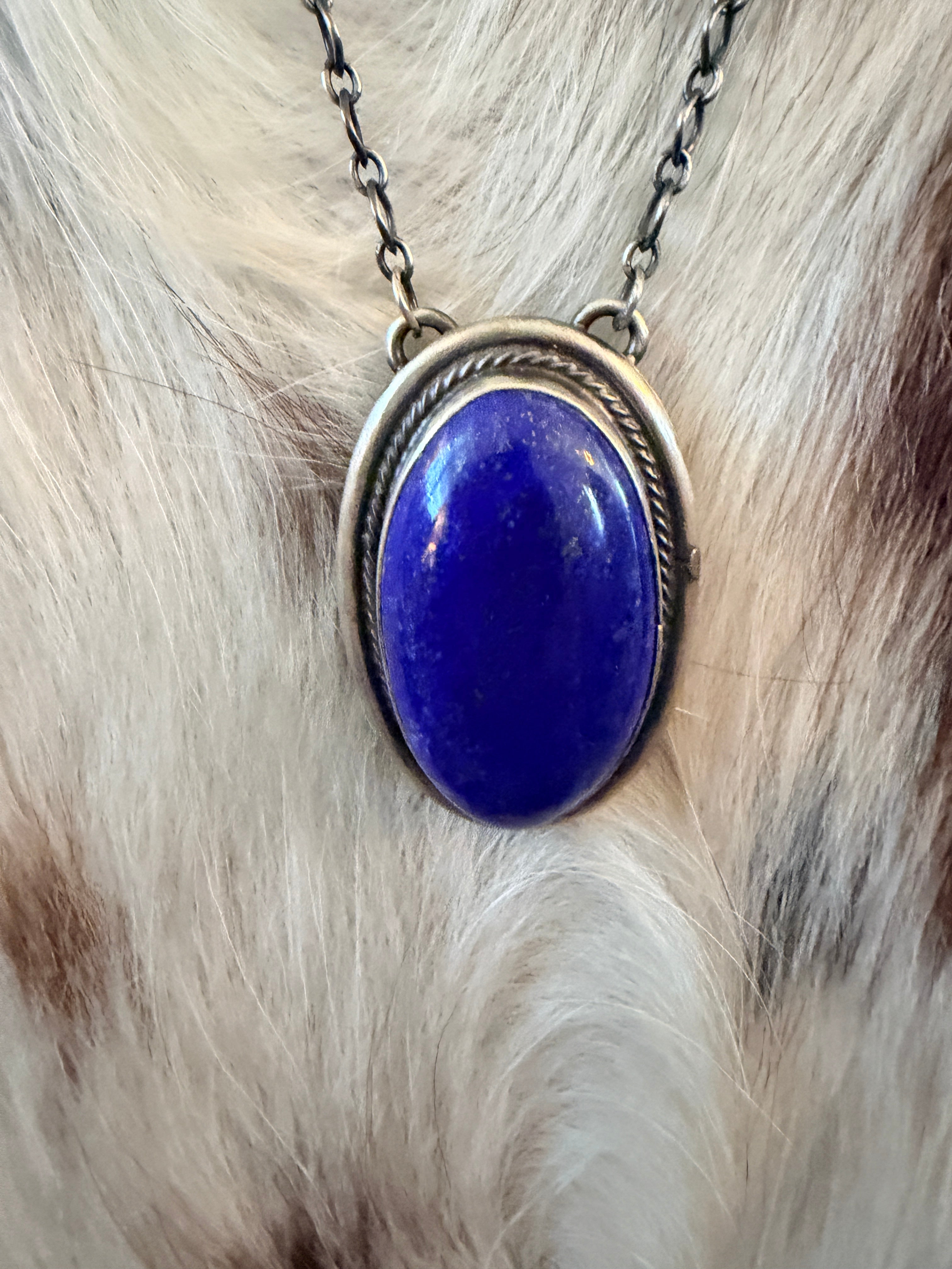 Handcrafted Lapis & Sterling Silver Necklace