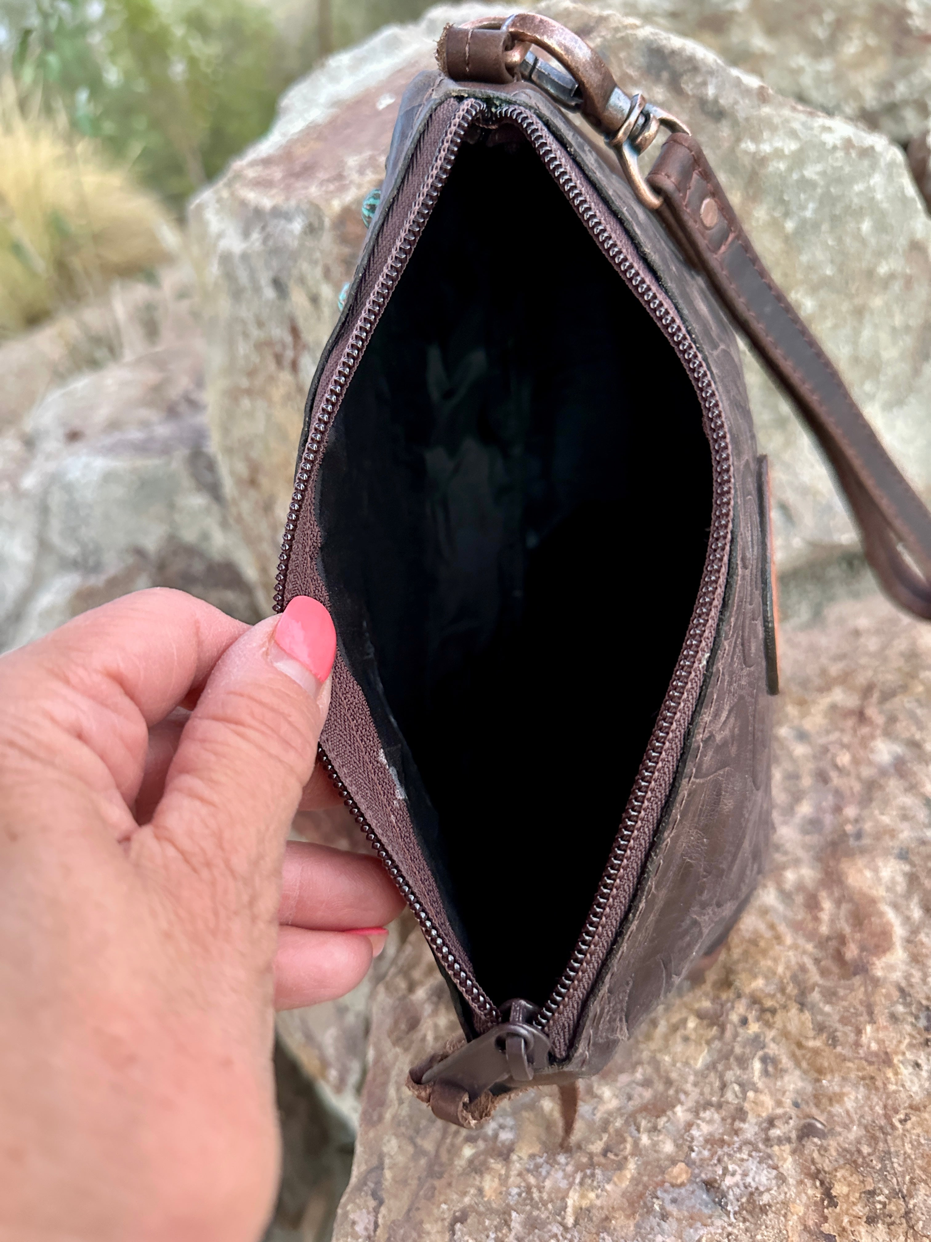 Vintage Rose Leather Bag