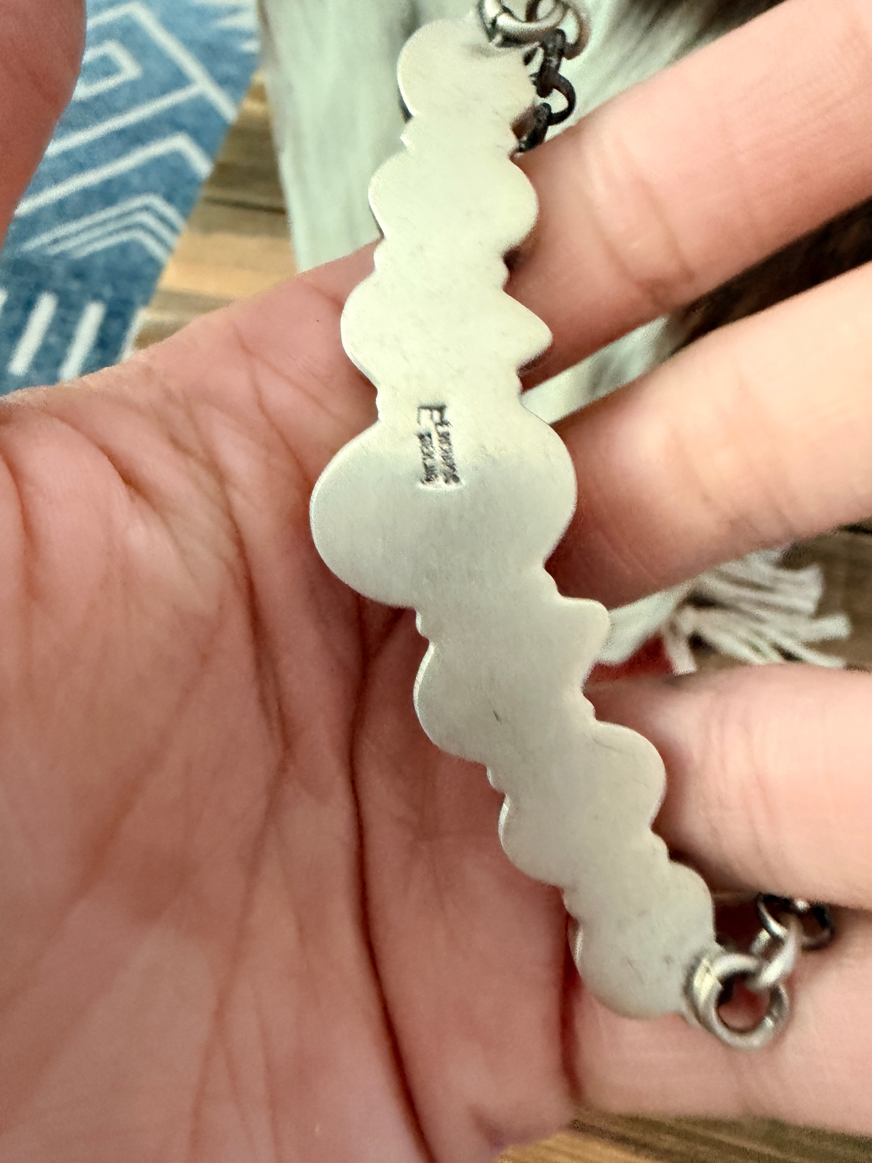 Handcrafted Spiny Oyster & Sterling Silver Necklace by Elouise Richards