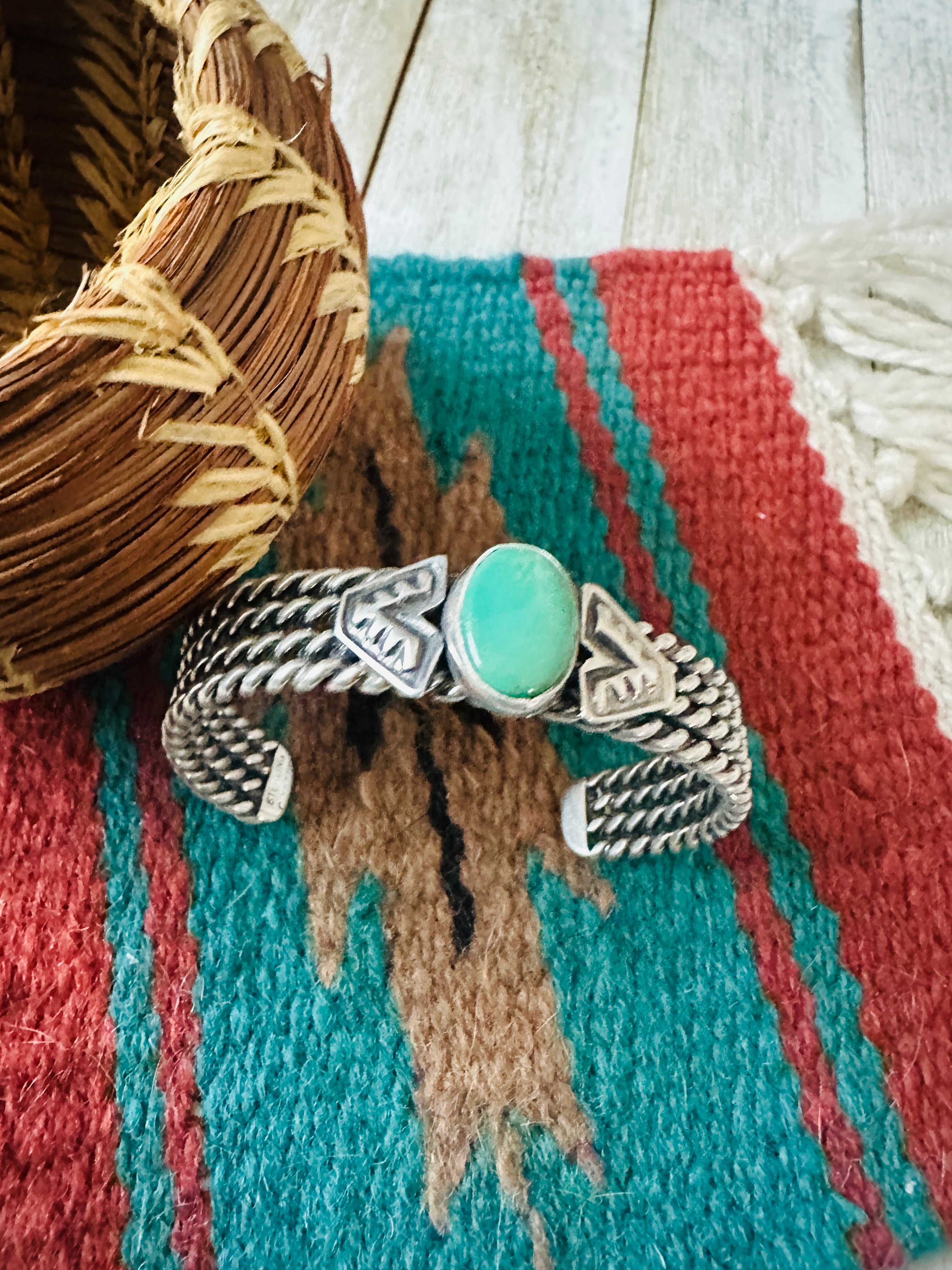 Handcrafted Sterling Silver & Turquoise Cuff Bracelet