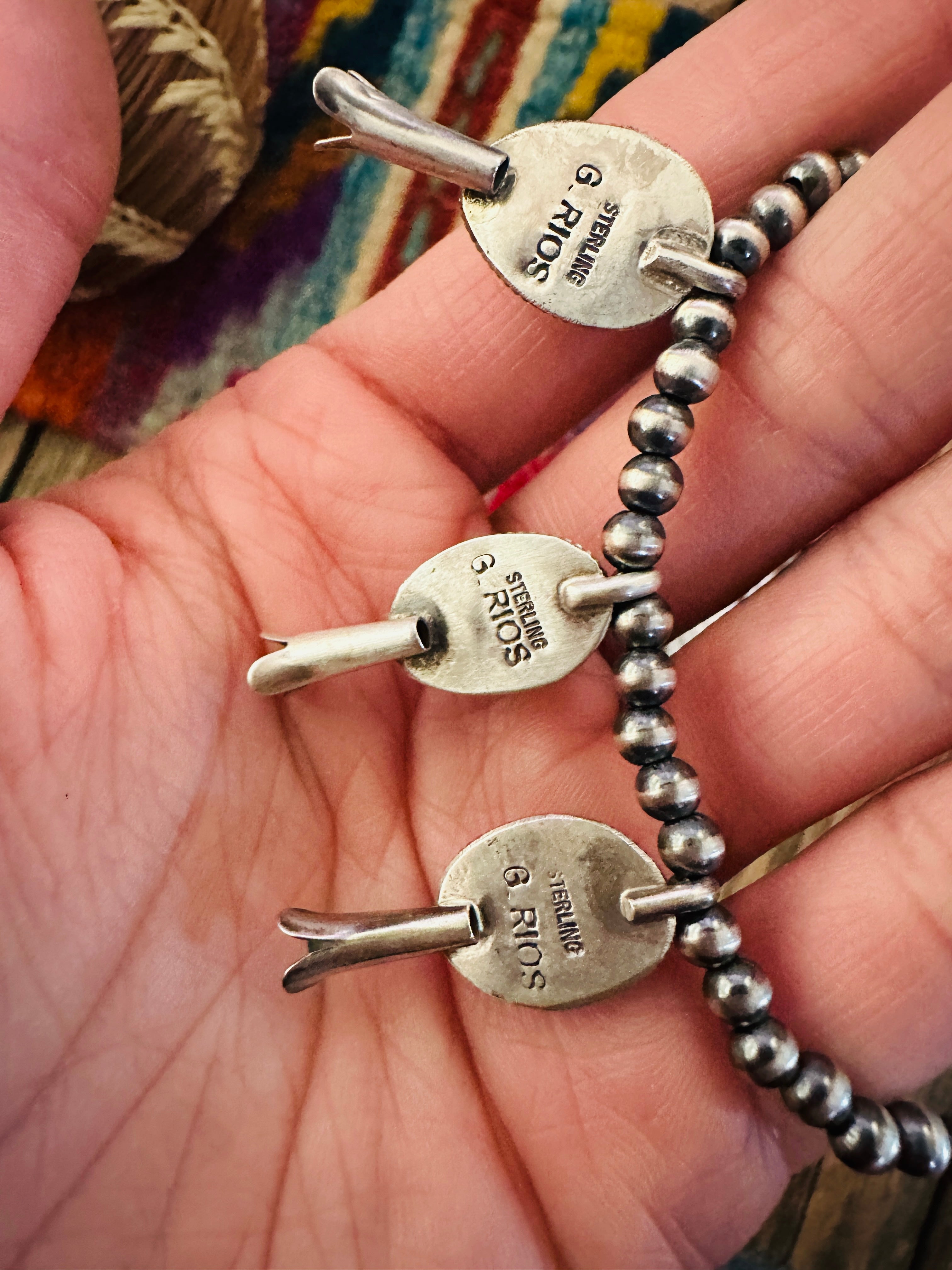 Handcrafted 3mm Sterling Silver Pearl & Multi Stone Blossom Stretch Bracelet