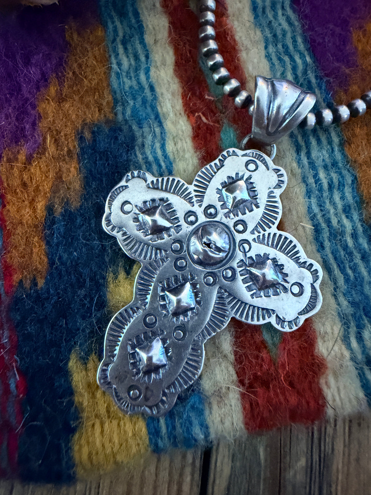 Handcrafted Sterling Silver Cross Pendant by Benson Shorty