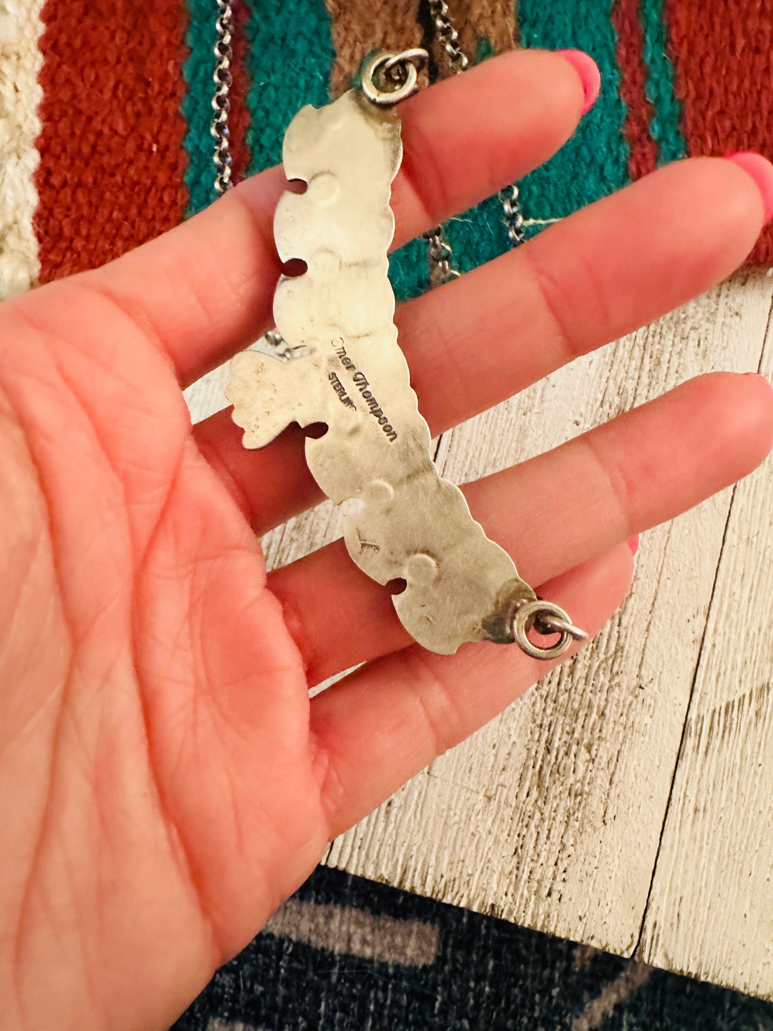 Handcrafted Sterling Silver Studded Necklace by Emer Thompson