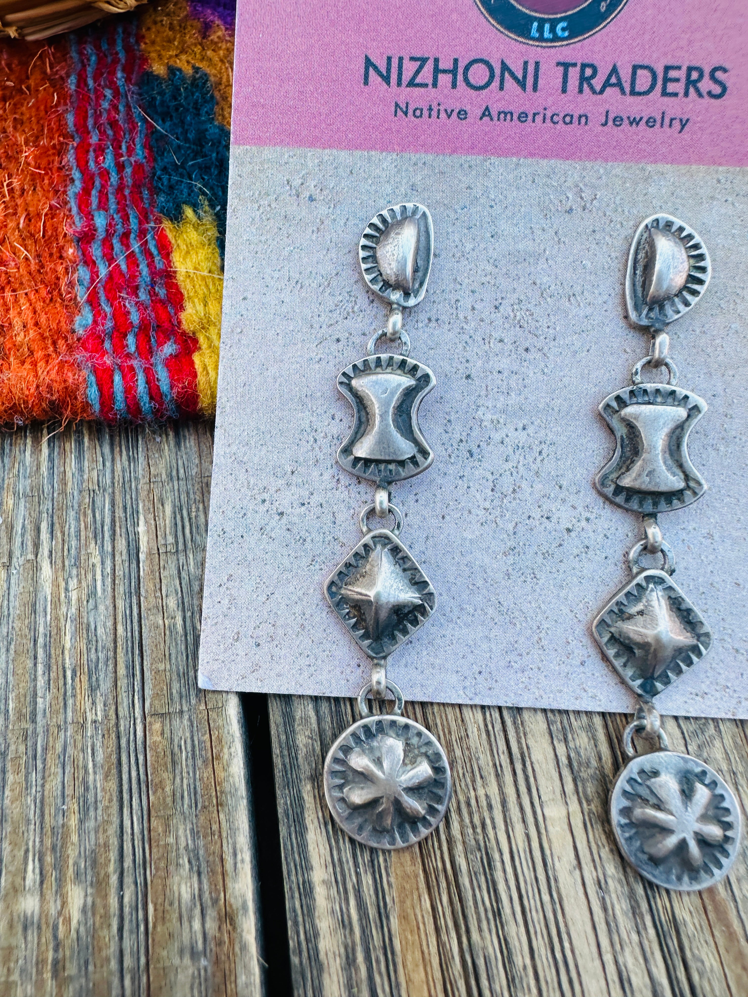 Handcrafted Sterling Silver Dangle Earrings by Dakota Willie