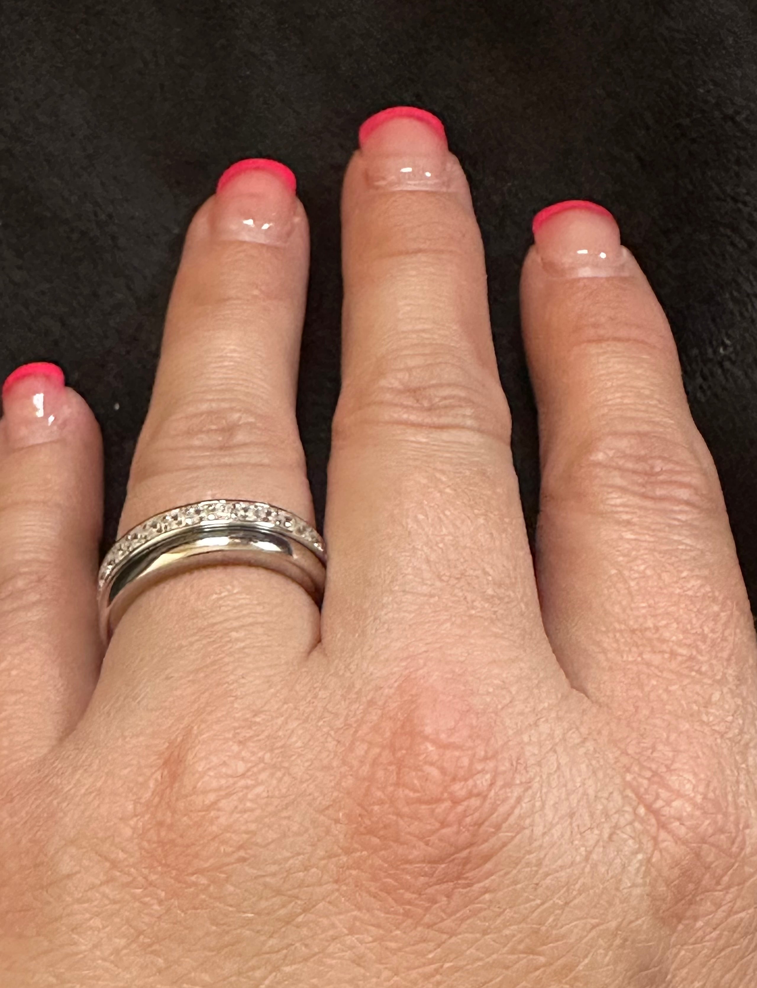 Sterling Silver Jackie CZ Set of 2 Rings