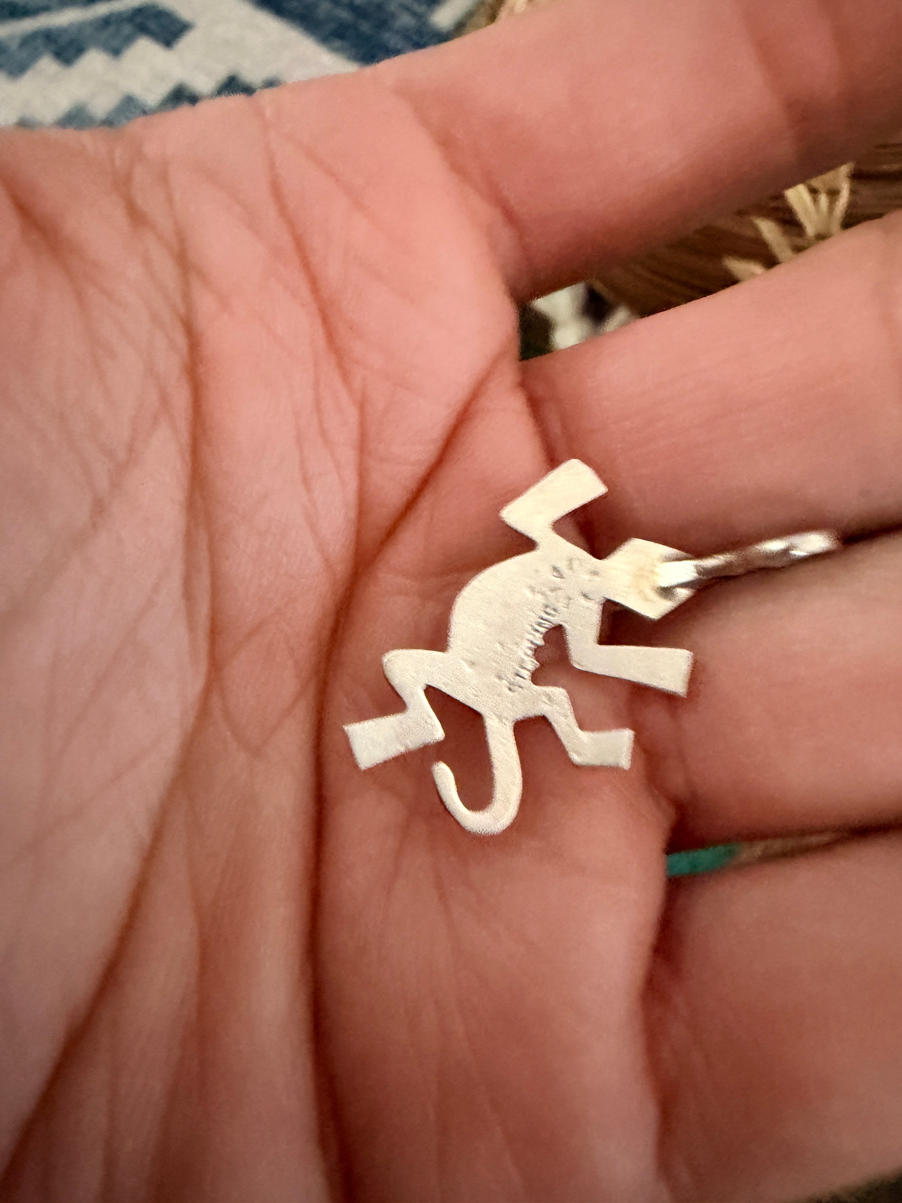 Handcrafted Sterling Silver Lizard Pendant