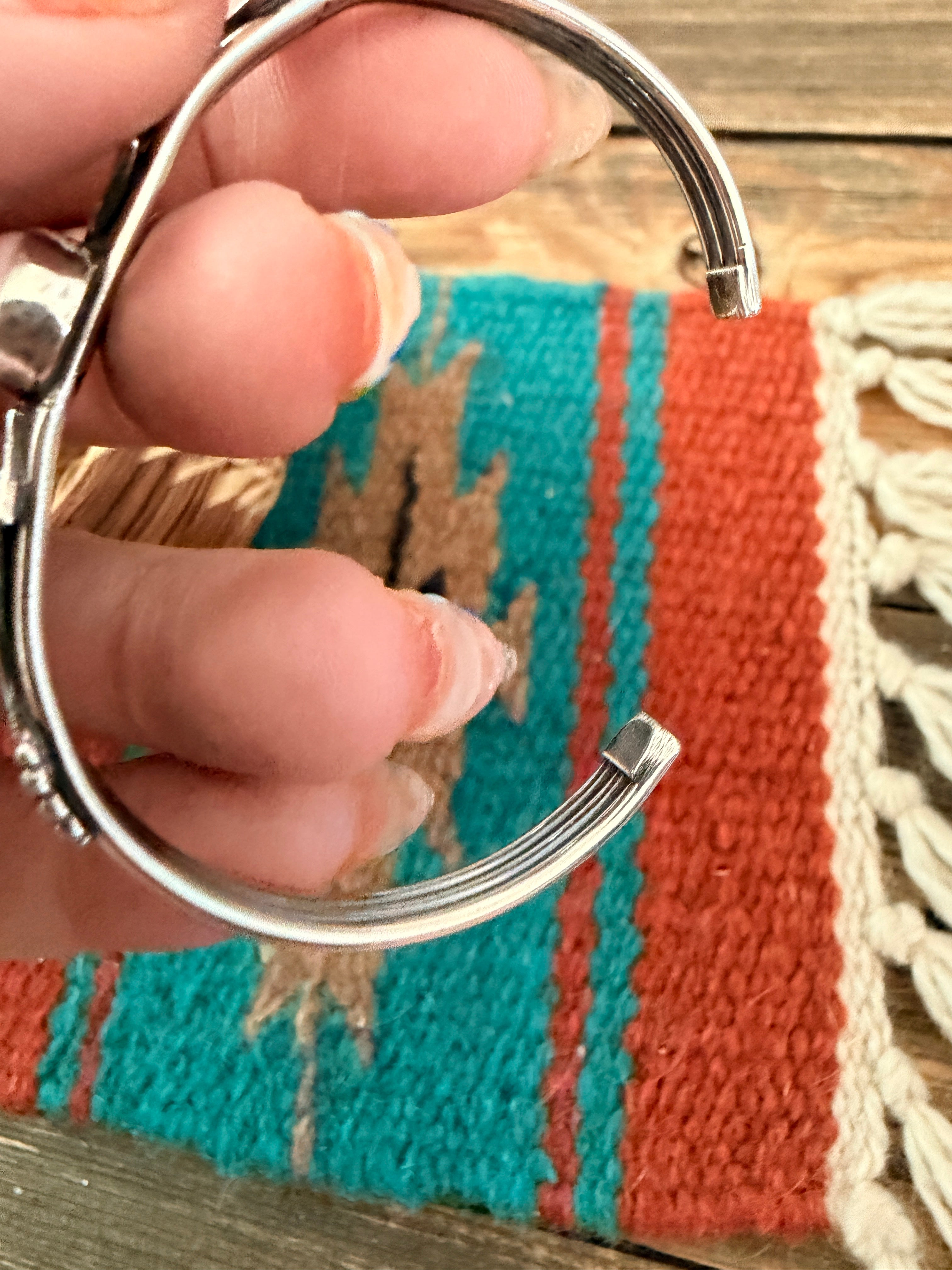 Handcrafted Sterling Silver & Queen Pink Conch Arrow Cuff Bracelet
