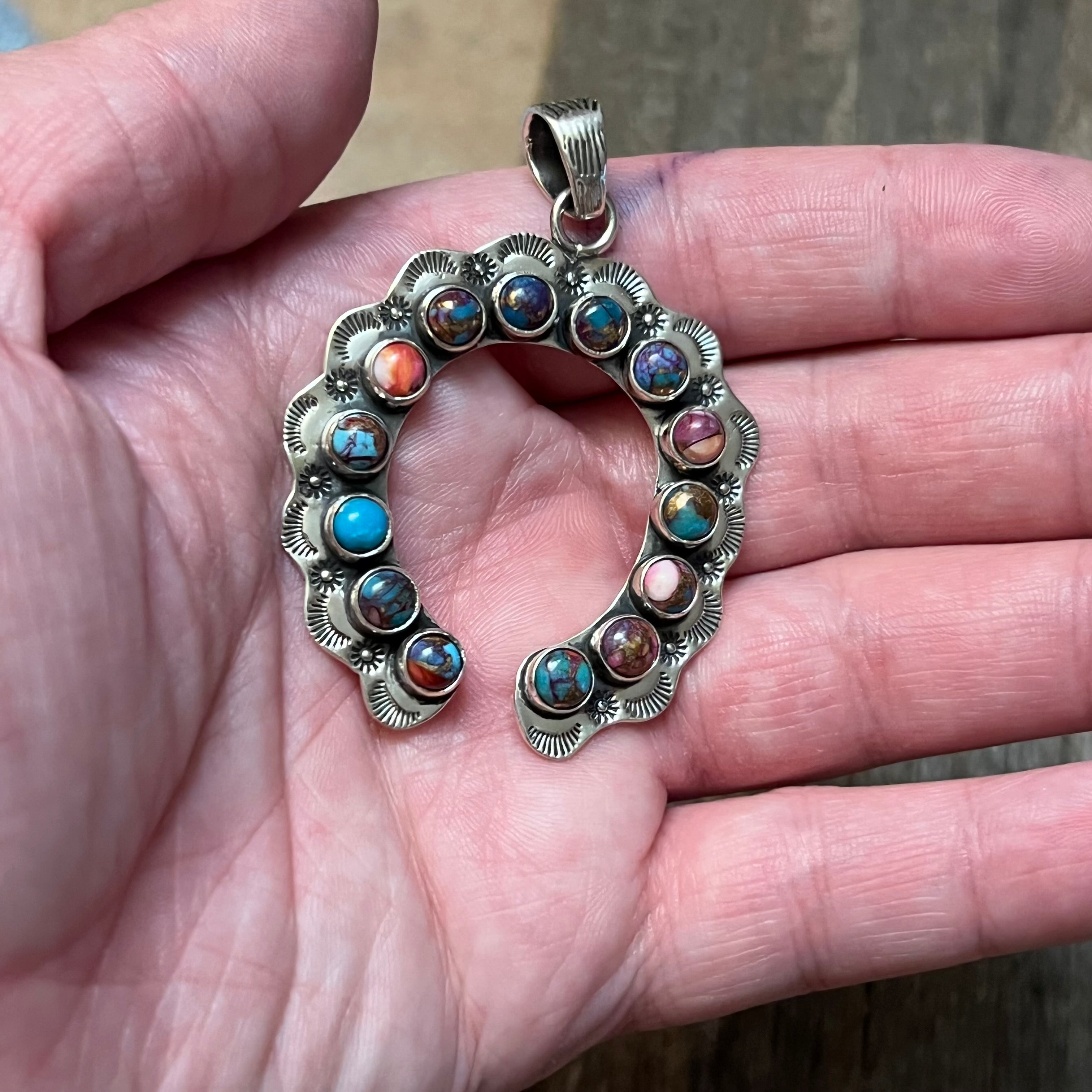 Handmade Sterling Silver Pink Dream Naja Pendant