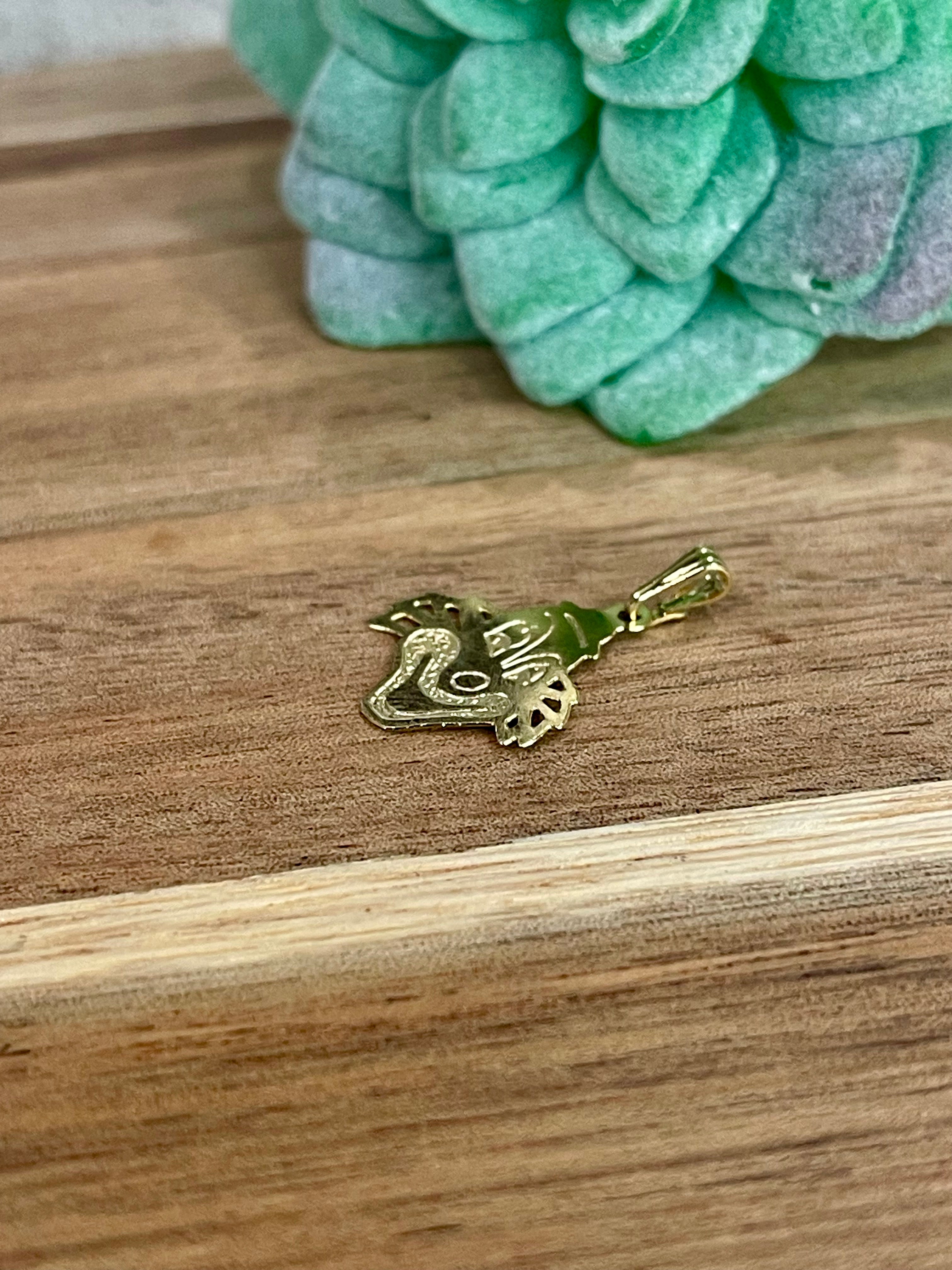 Vintage Gold Plated Clown Pendant