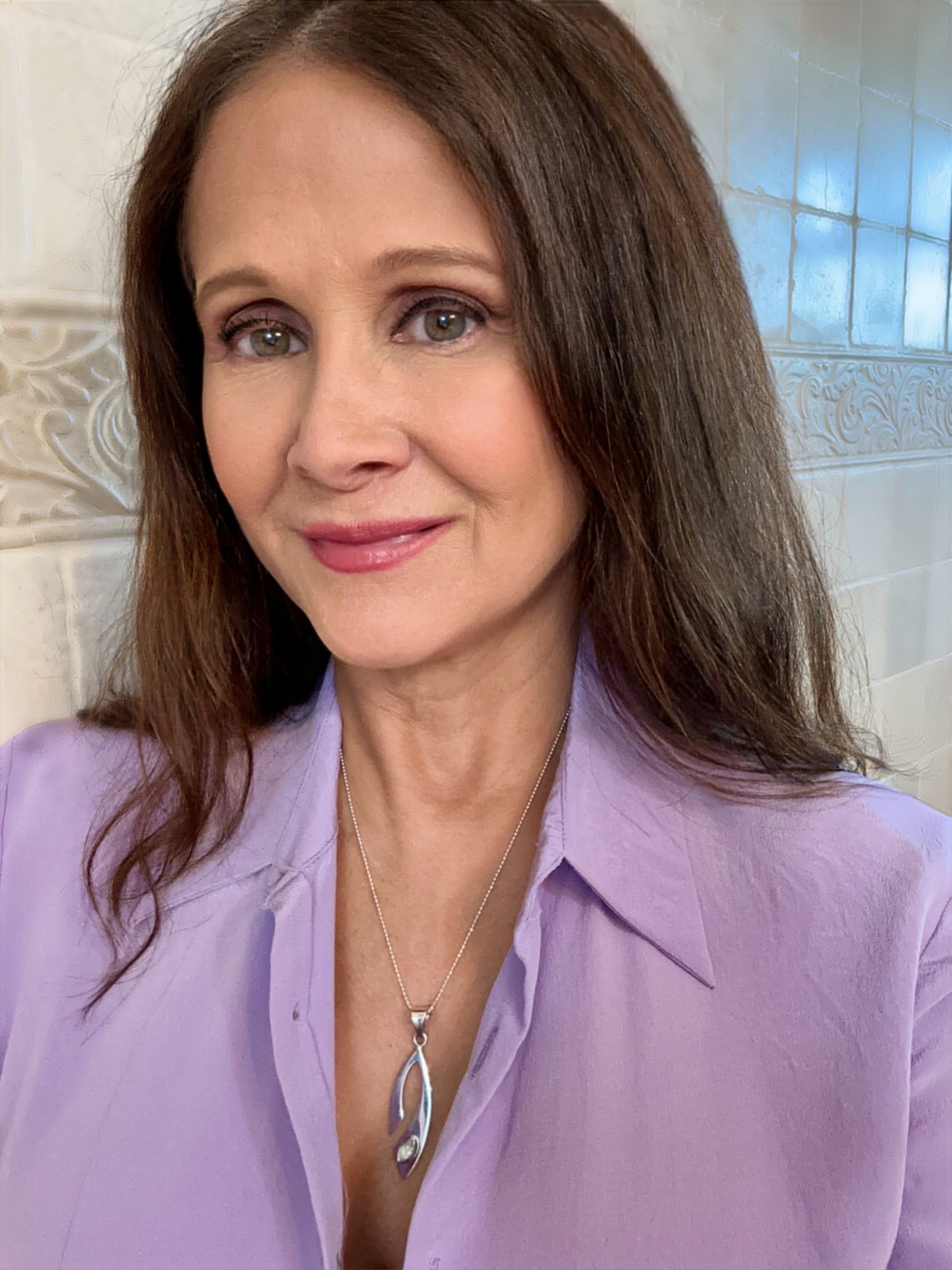 Wishbone Pendant W/ Moonstone Necklace