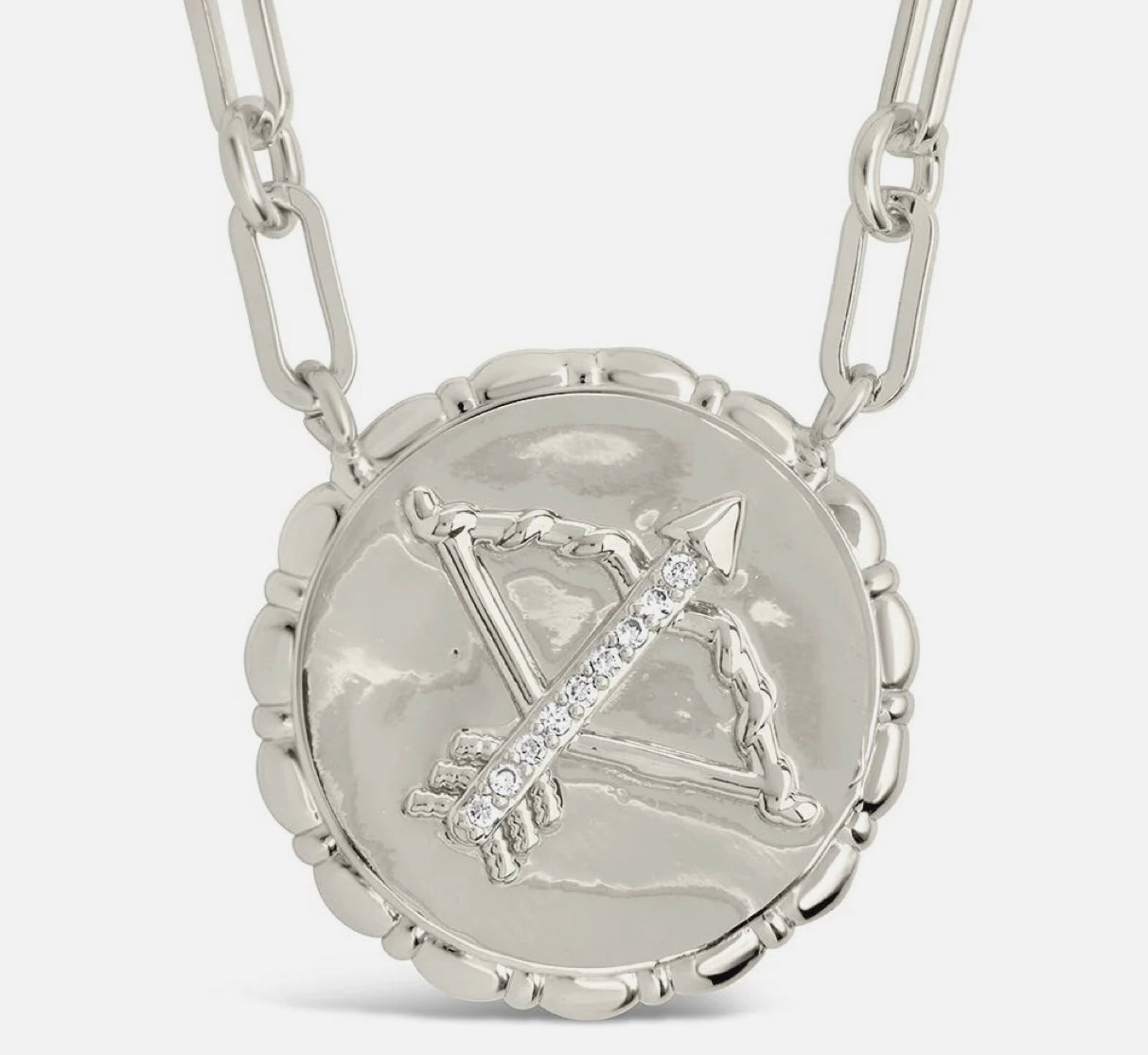 Bold CZ Zodiac Link Sagittarius Necklace