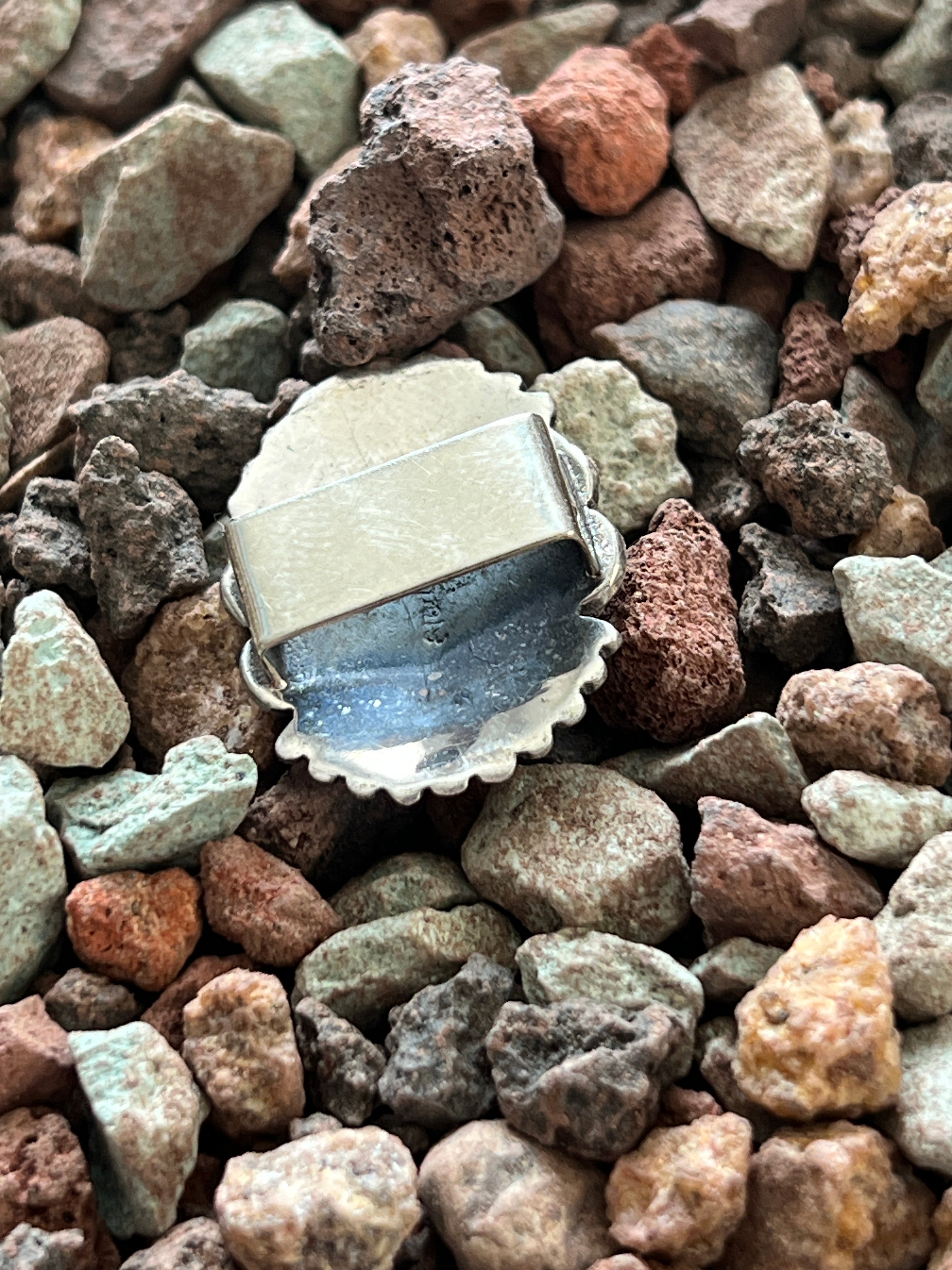 Sterling Silver and Oval Onyx Concho Slide