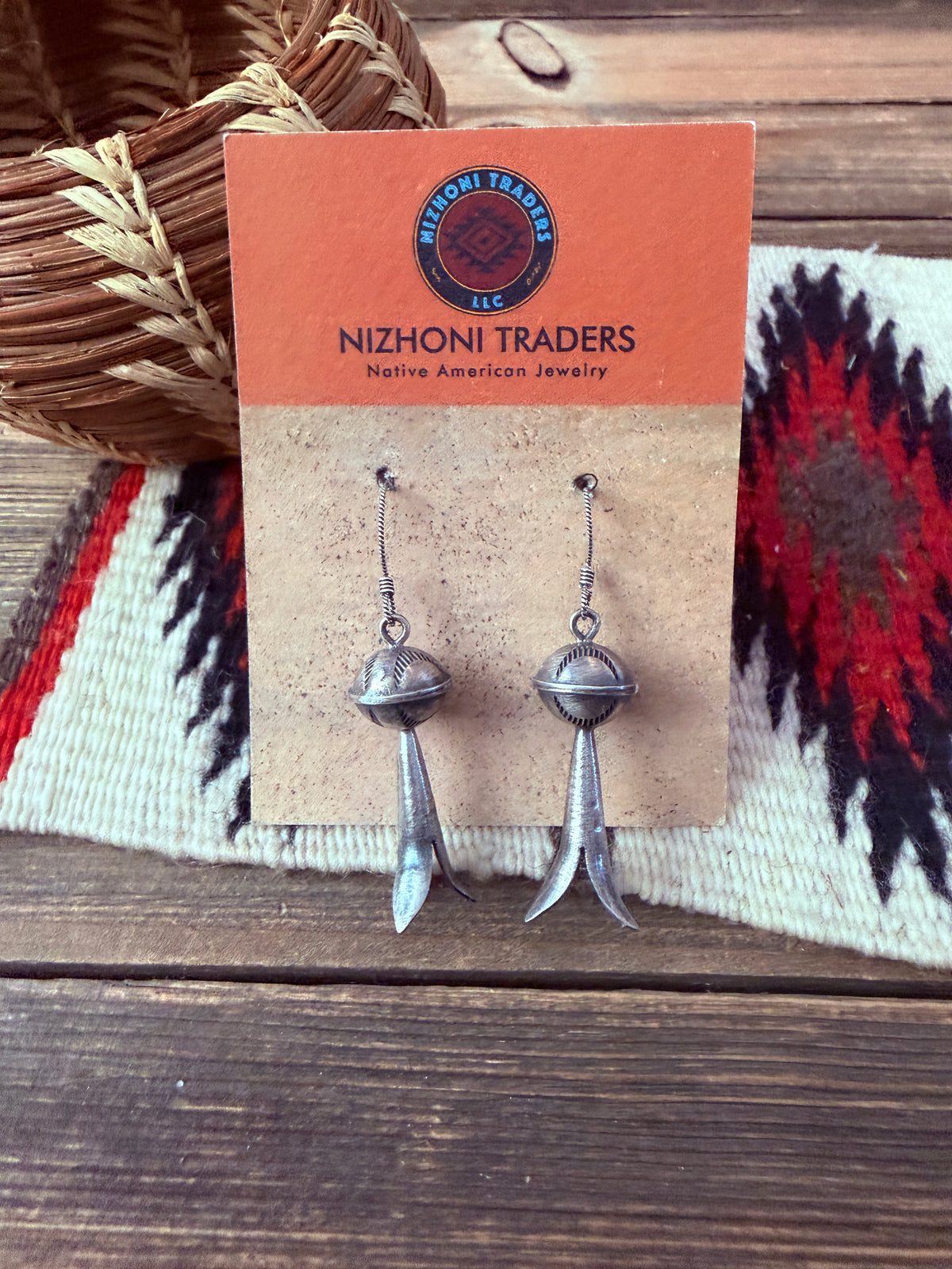 Handcrafted Sterling Silver Blossom Dangle Earrings