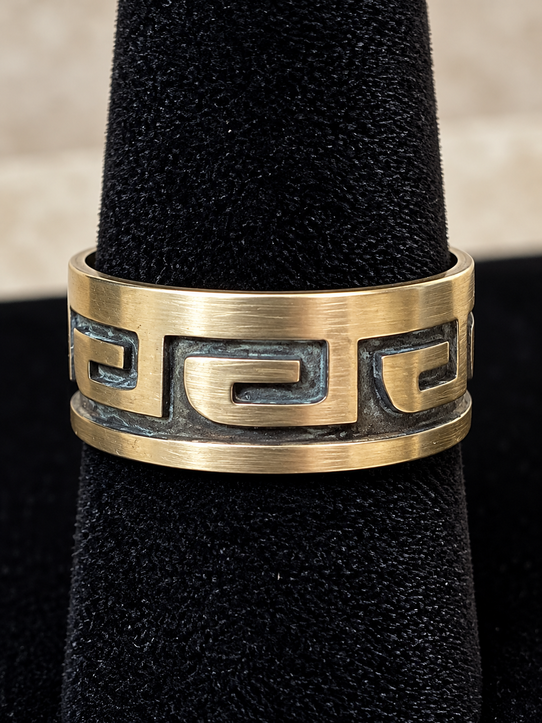 Handcrafted Sterling Silver Tribal Ring Size 10.25